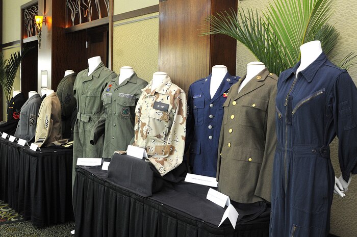 CHARLESTON, SC (October 23, 2010) Historic uniforms worn by members of the United States Air Force and Navy dating back to World War II were on display during the first Joint Base Charleston Military Ball held Oct. 23, 2010 at the North CHS Convention Center. (U.S. Navy photo/Mass Communication Specialist 1st Class Jennifer R. Hudson)