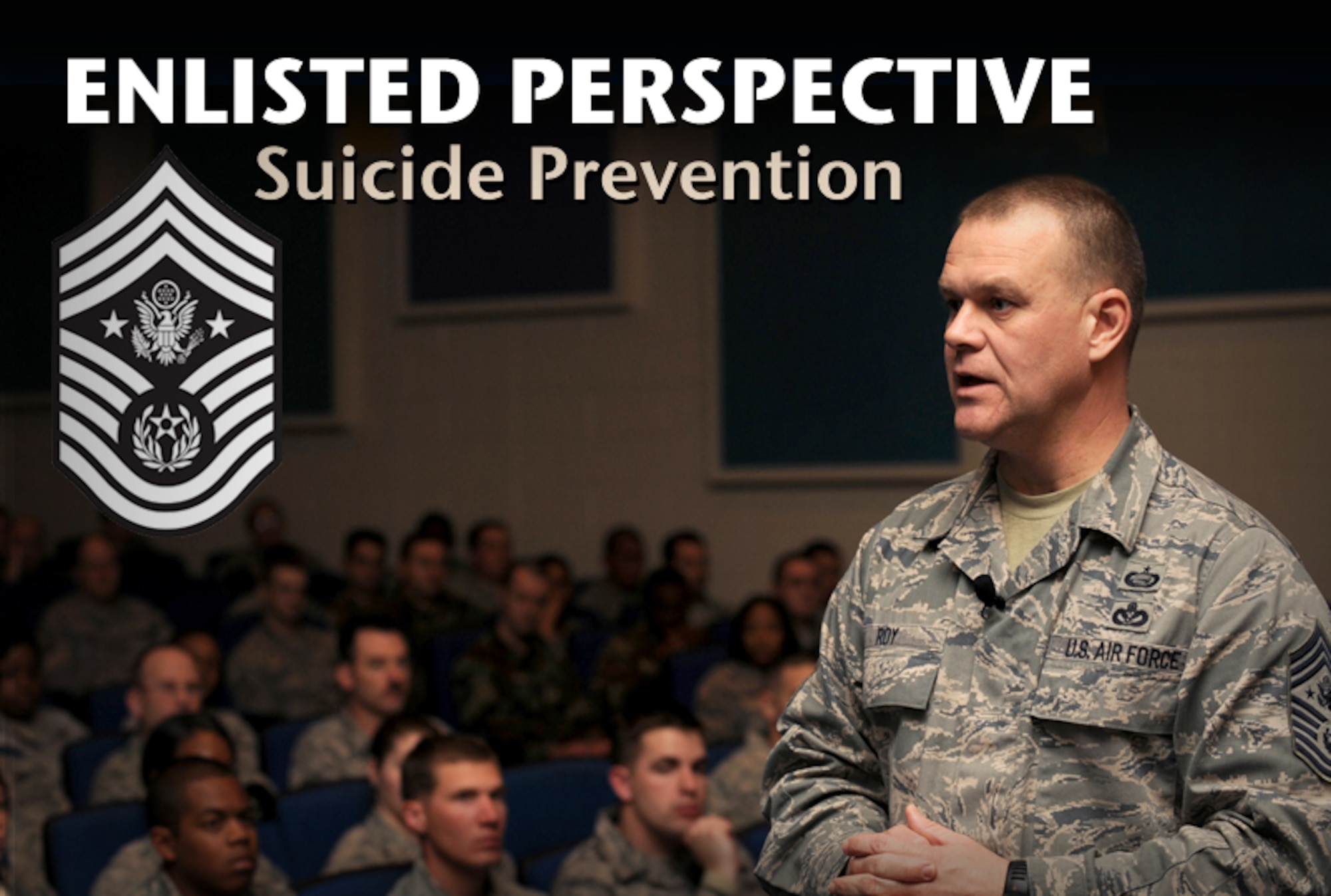 In his latest "Enlisted Perspective," the Air Force's top enlisted Airman wants everyone's help to stem the alarming increase in the number of suicides among the total force Airmen,  active duty, guard, reserve and civilians. (U.S. Air Force graphic/ Corey Parrish)