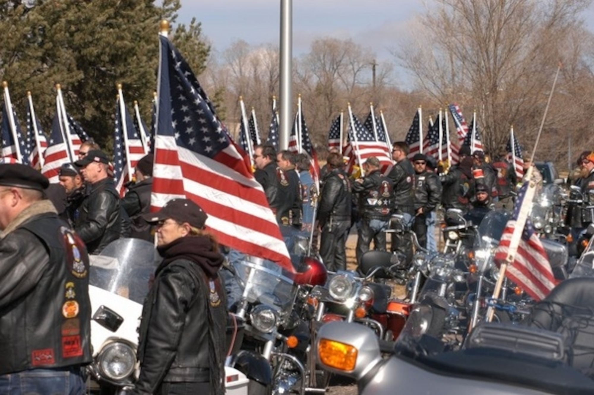 Patriot Guard Riders members attend a military funeral to show support for the fallen servicemember and family members. (Courtesy photo)