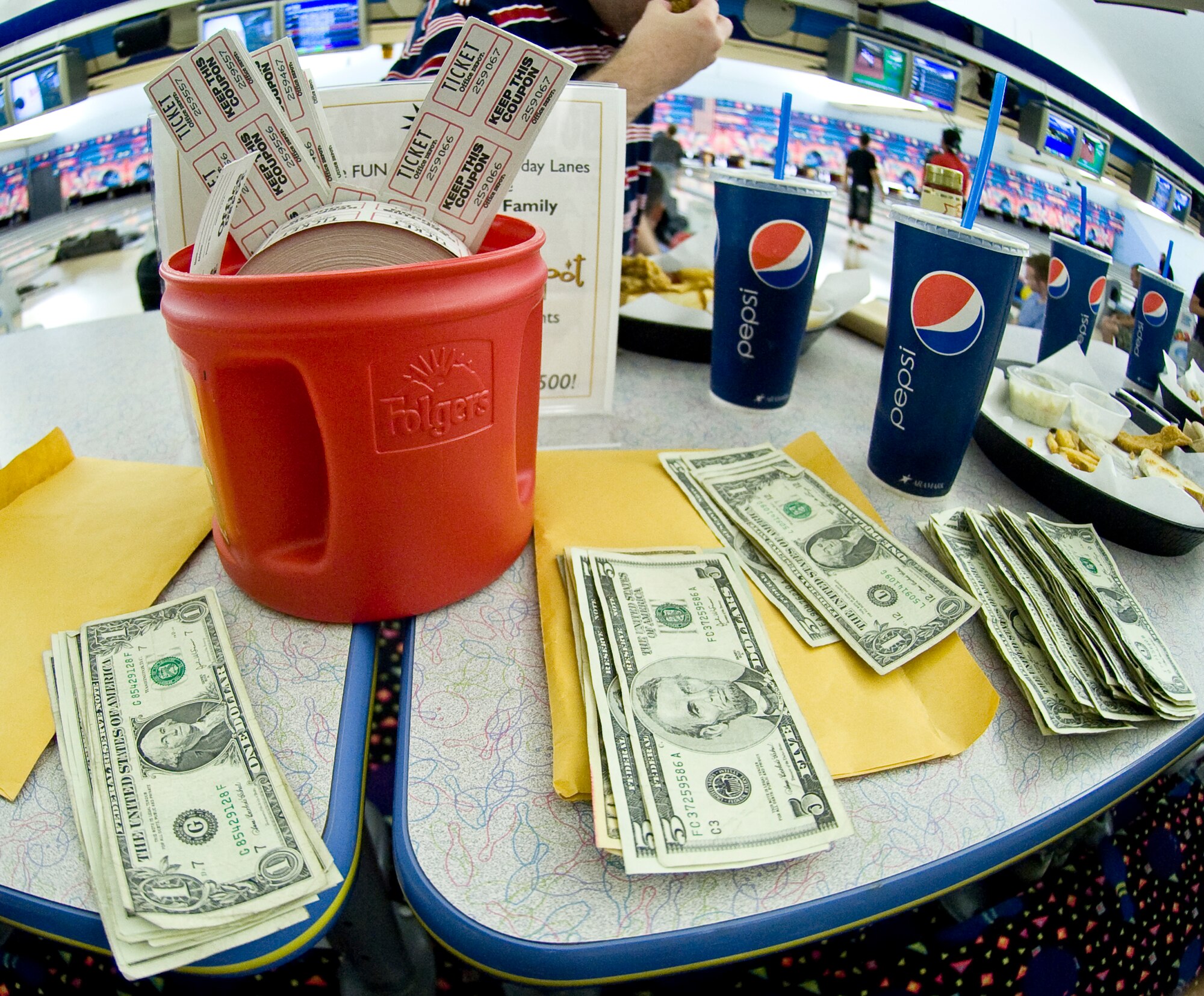 BOSSIER CITY, La. -- The Logistics Officer Association at Barksdale Air Force Base held a fundraiser for the Bossier Parrish Community College 100 Aug. 27 at Holiday Lanes. The BPCC 100 is a mini NASCAR style race which raises money to provide scholarships to BPCC students. (U.S. Air Force photo by Senior Airman Chad Warren) (RELEASED)