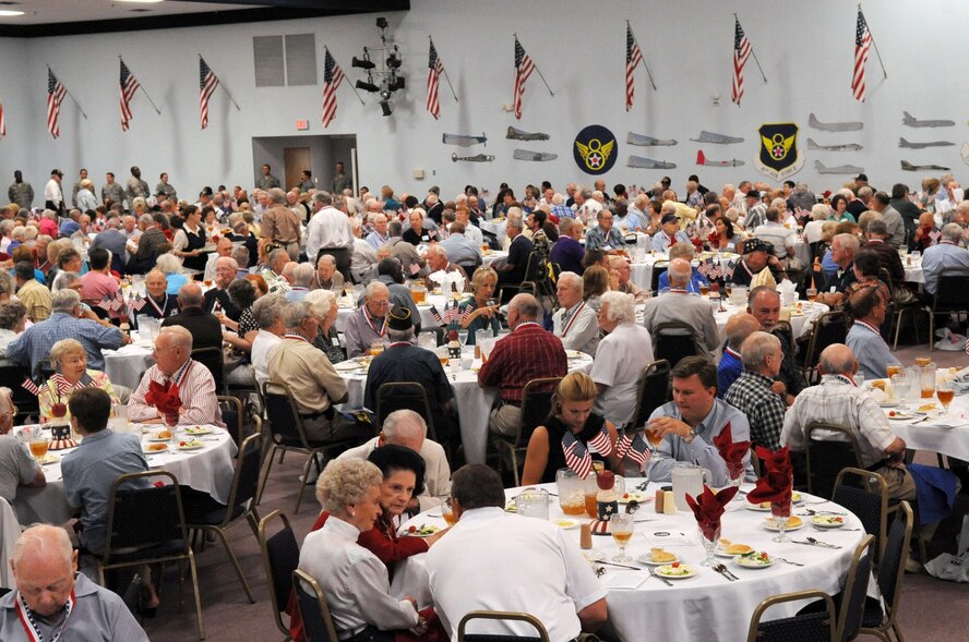 BARKSDALE AIR FORCE BASE, La. -- More than 500 veterans and guests attend the Military Veterans Honors Luncheon held at Hoban Hall Aug. 27. The luncheon honored veterans from all branches of service. (U.S. Air Force photo by Senior Airman La'Shanette V. Garrett) (RELEASED)