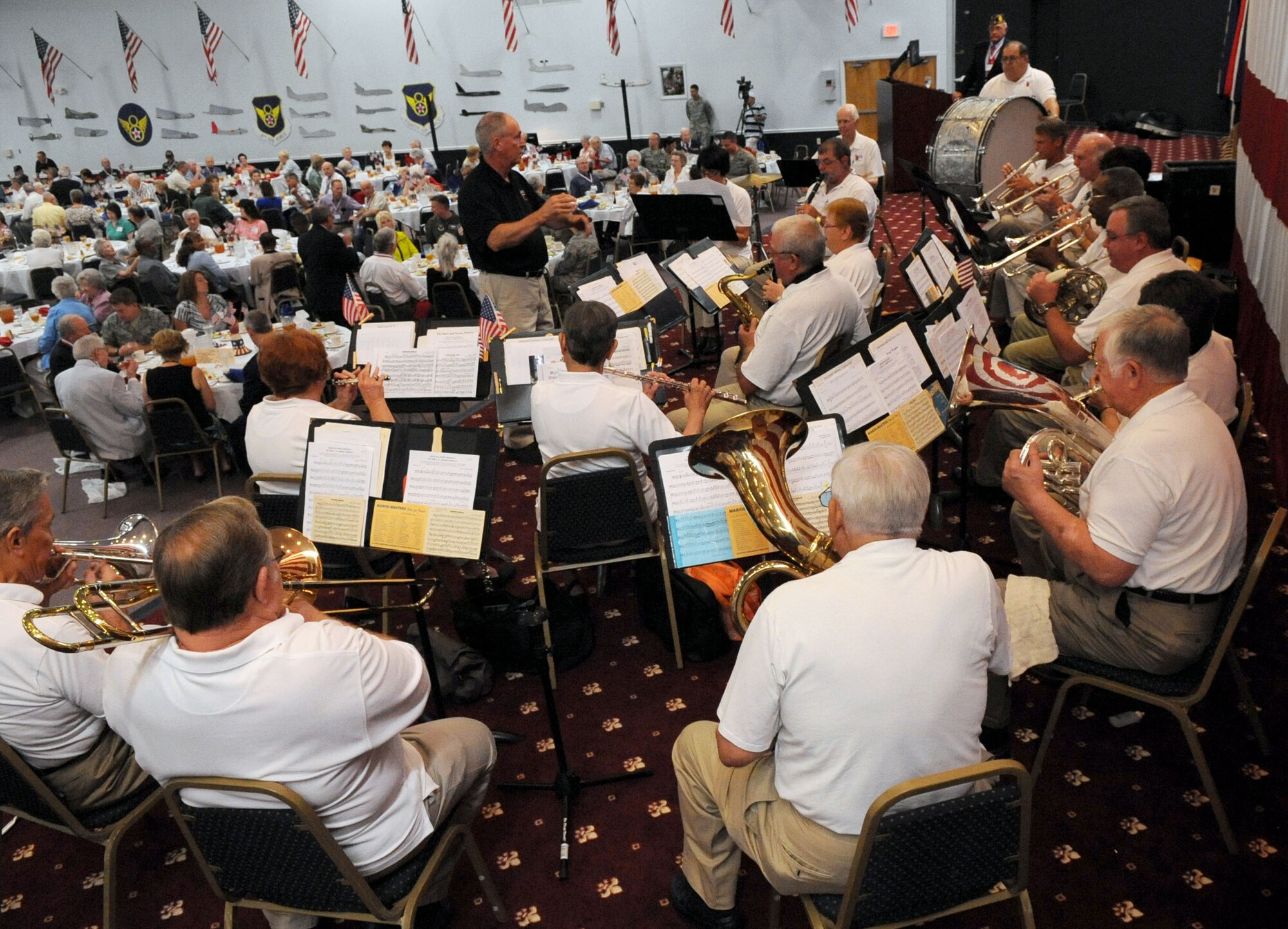 BARKSDALE AIR FORCE BASE, La. ? The Shreveport Metro Concert Band entertained veterans during the Military Veterans Honors Luncheon held at Hoban Hall Aug. 27. The luncheon was held in honor of veterans from all branches of service. (U.S. Air Force photo by Senior Airman La?Shanette V. Garrett) (RELEASED)