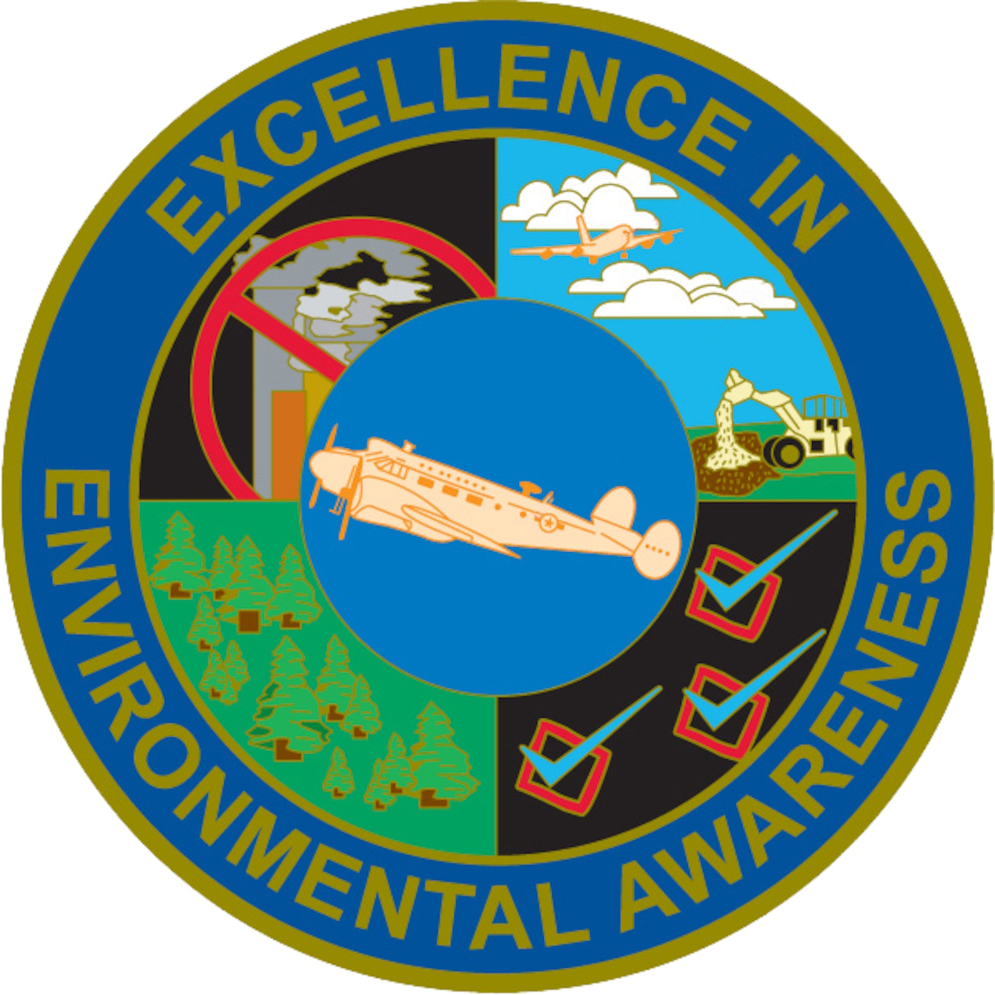 Front side of the Altus AFB Environmental challenge coin (U.S. Air Force graphic by Kenneth Scarle)