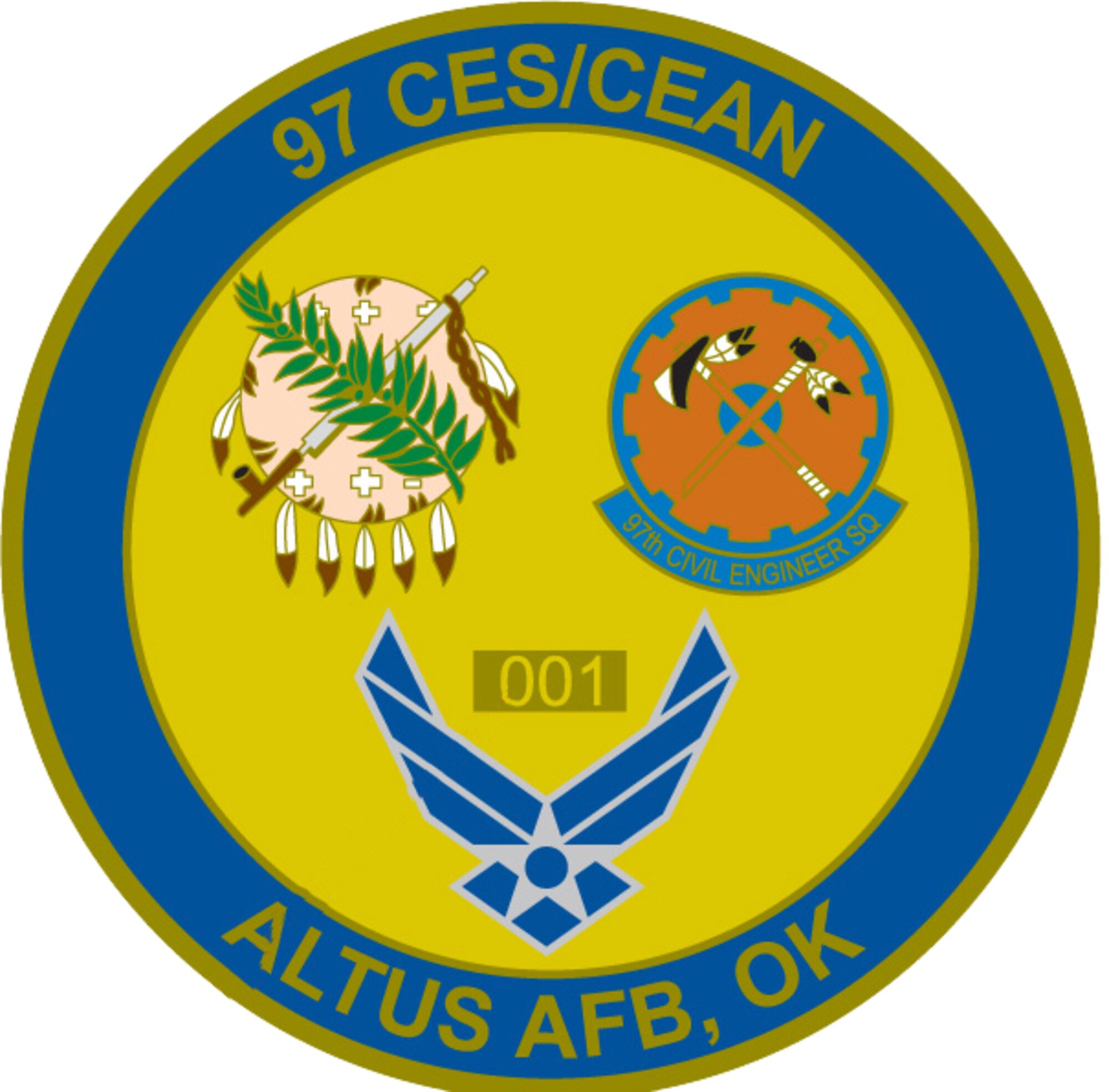 Reverse side of the Altus AFB Environmental challenge coin (U.S. Air Force graphic by Kenneth Scarle)