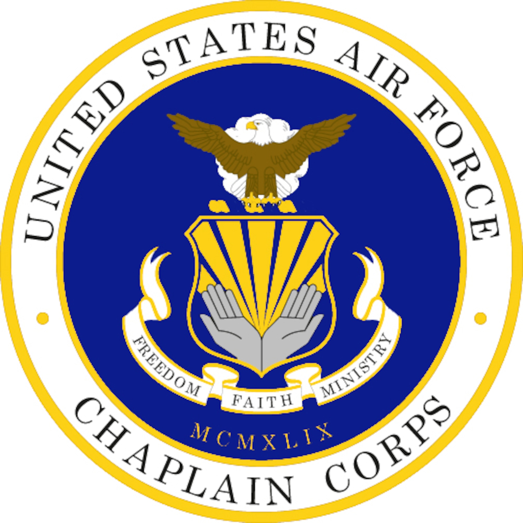 Chaplain Corps (Color). U.S. Air Force graphic. Department of Defense and Military Seals are protected by law from unauthorized use. These seals may NOT be used for non-official purposes. For additional information contact the appropriate proponent.