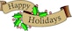 Happy Holiday Banner.  Royalty-free graphic courtesyy of Classroom Clipart.  Image is 6.4x2.75 @ 72 dpi.