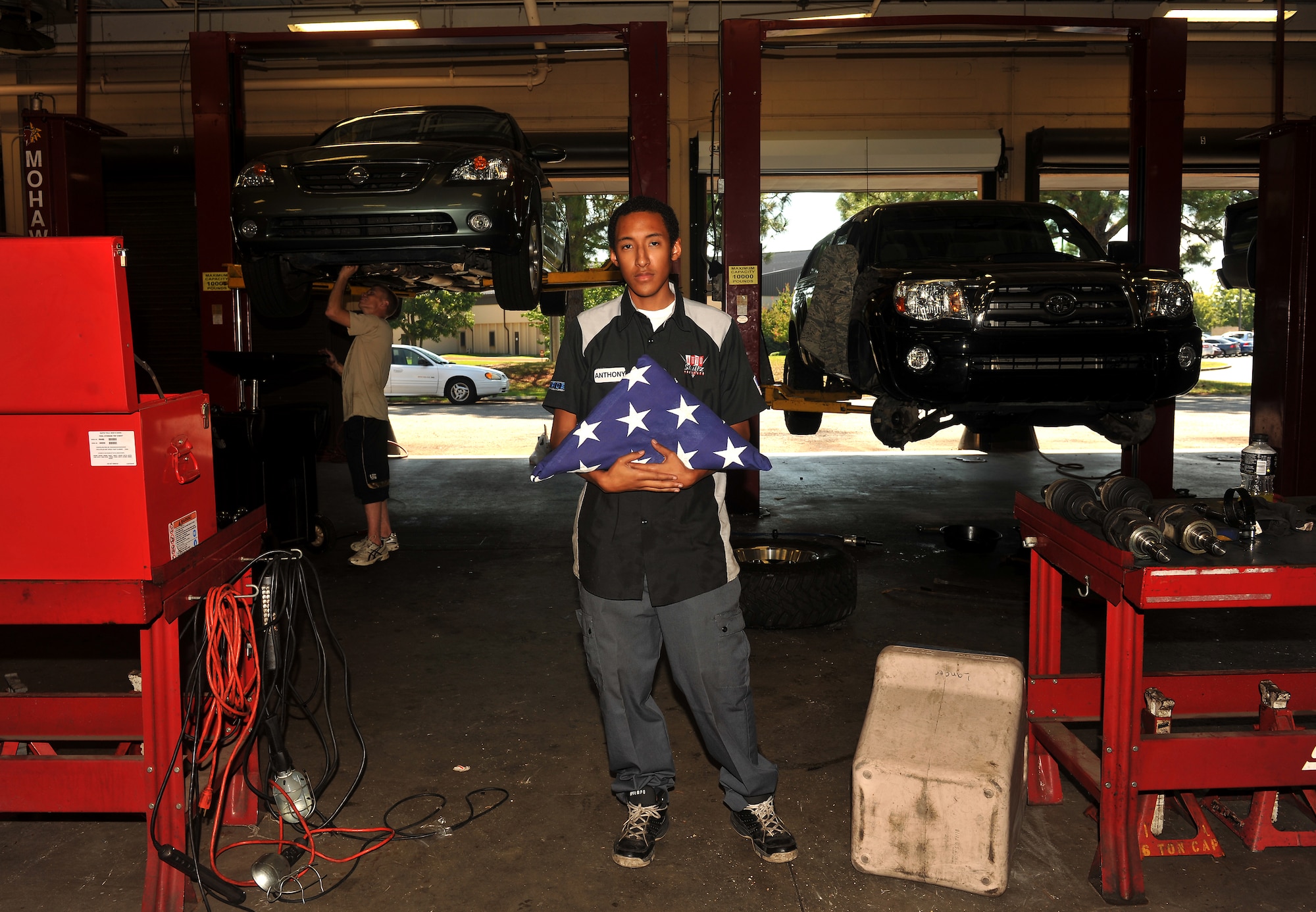 MOODY AIR FORCE BASE, Ga. -- Anthony Edmondson, 23rd Force Support Squadron recreation agent, was in the fourth grade when the attacks happened on Sept. 11, 2001. “I woke up and went downstairs where my parents were in the living room watching TV. I remember looking at it and seeing the buildings fall. I asked if they were watching a movie, but they told me it was real.” (U.S. Air Force photo /Airman Class Joshua Green)
