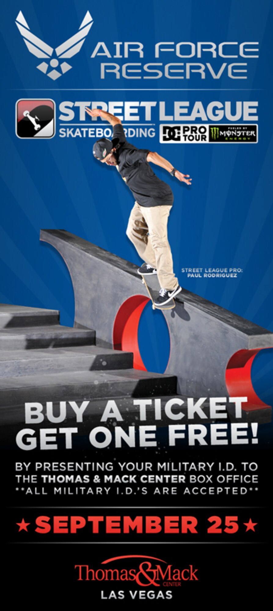 Street League Skateboarding comes to the Thomas & Mack Center in Las Vegas Sept. 25 for the tour finale.