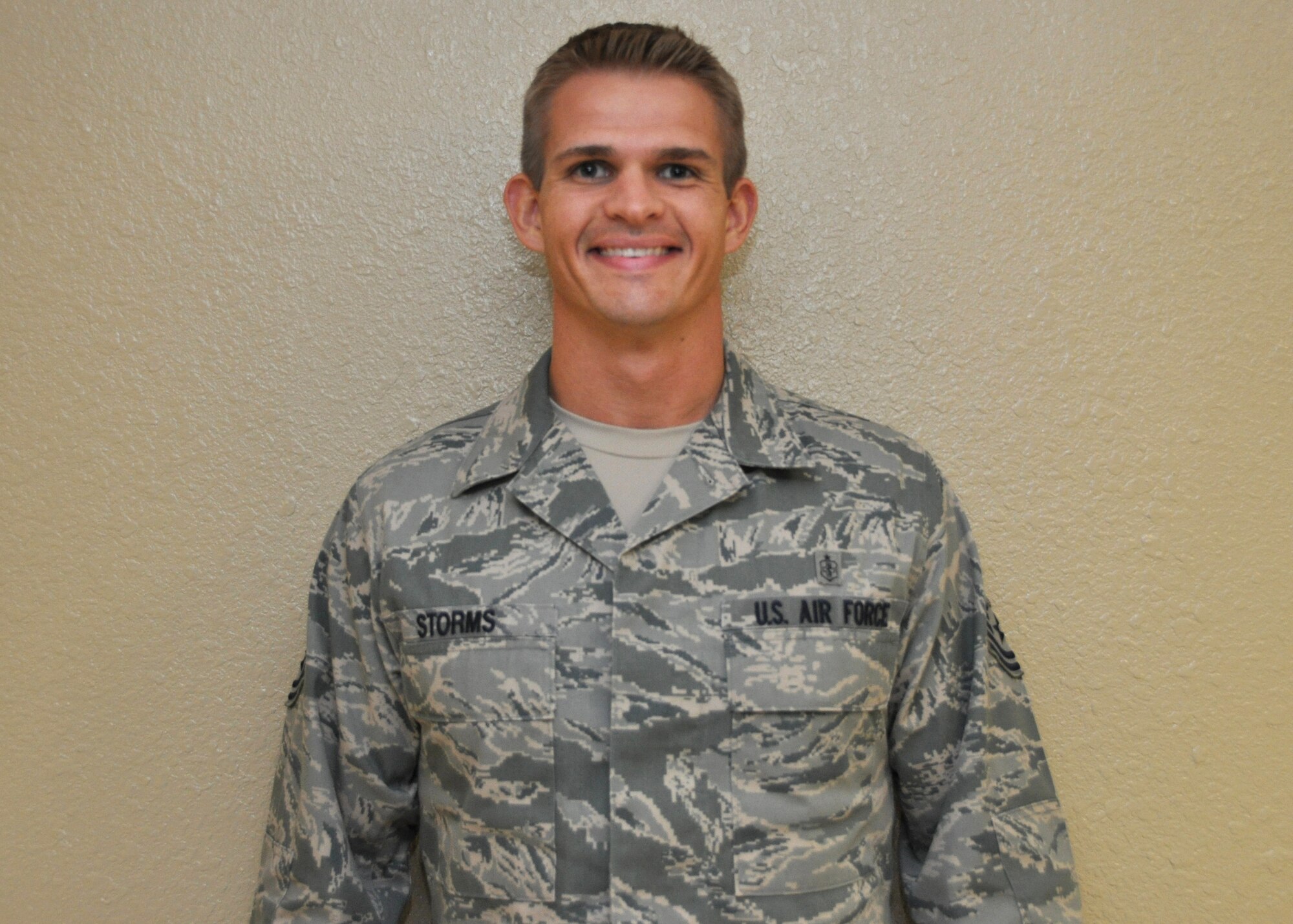 Sergeant Storms, a biomedical equipment technician with the 81st Medical Support Squadron was selected for physician assistant training.  (U.S. Air Force photo by Steve Pivnick)