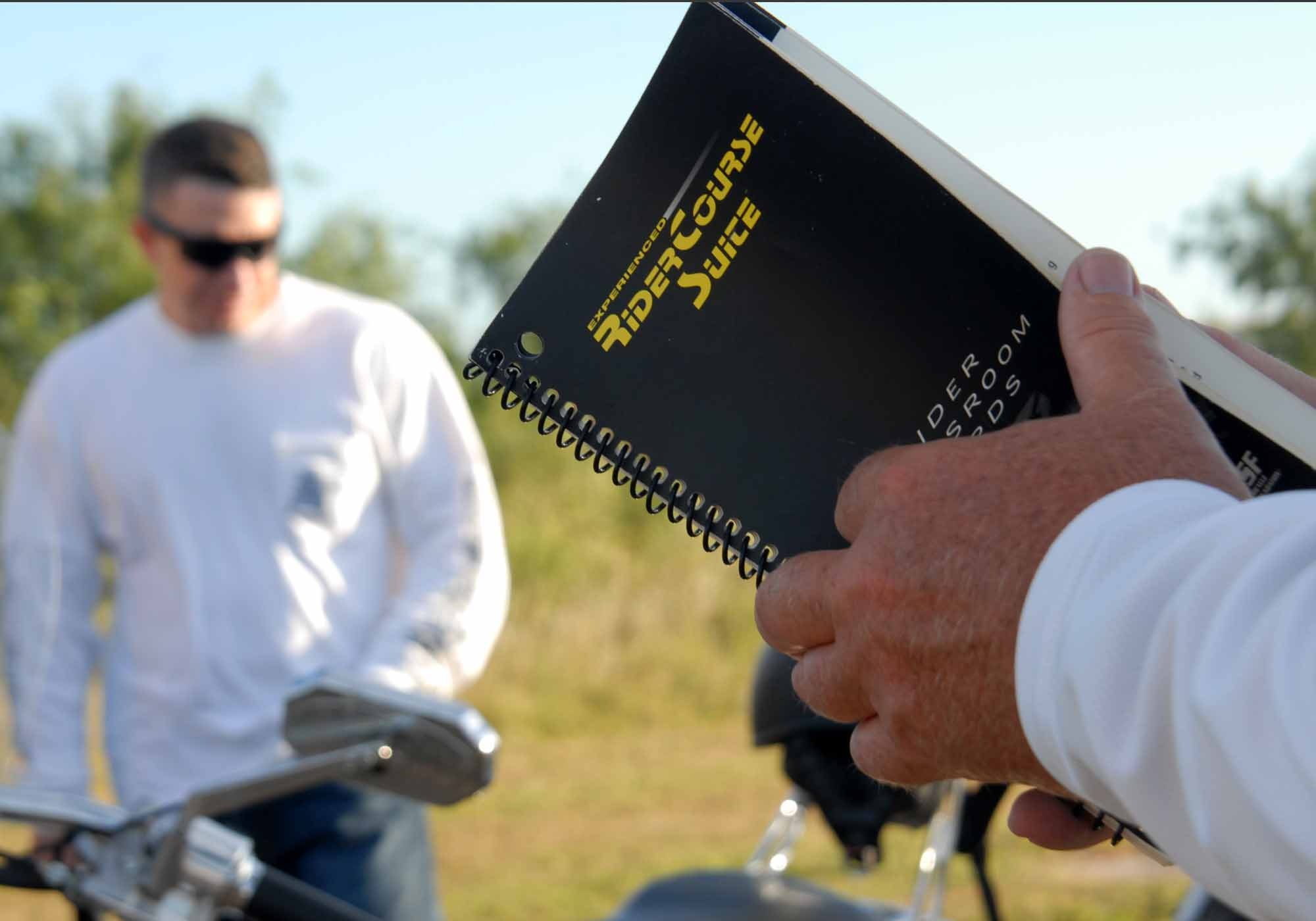 GOODFELLOW AIR FORCE BASE, Texas -- Motorcyclists are required to take a beginners riders course, which covers basic skills, before operating a two wheeled vehical on base. The Experienced Riders Course  taught on base Aug. 22. allows riders to practice clutch control, pause and go’s, and weaving around and over obstacles in a controlled environment. The course is taught by Southwest Motorcycle Trainer of San Antonio. For more information, contact a unit motorcycle safety representative. (U.S. Air Force photo/ Senior Airman Tong Duong) 