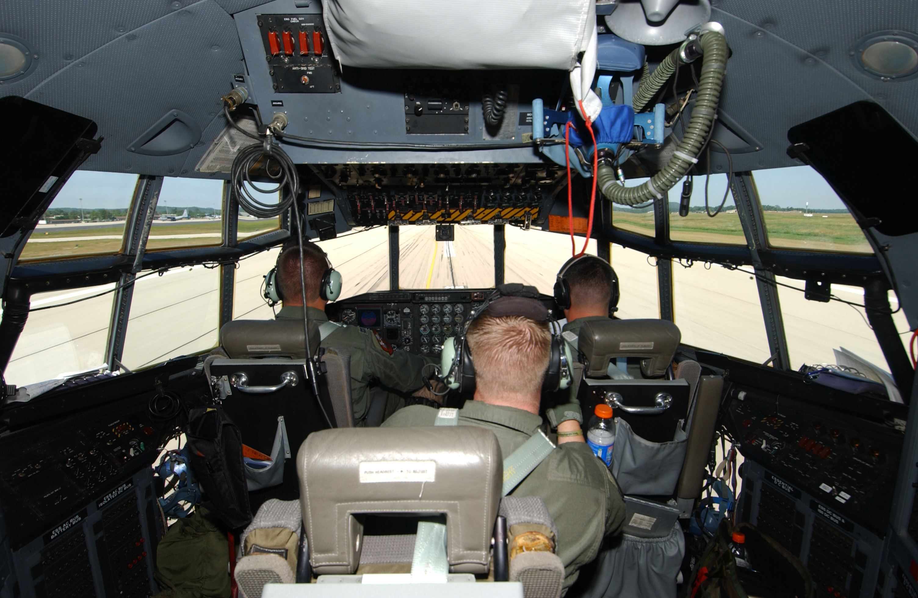 The View From The Flight Deck Of A C 130h Hercules 169th Airlift