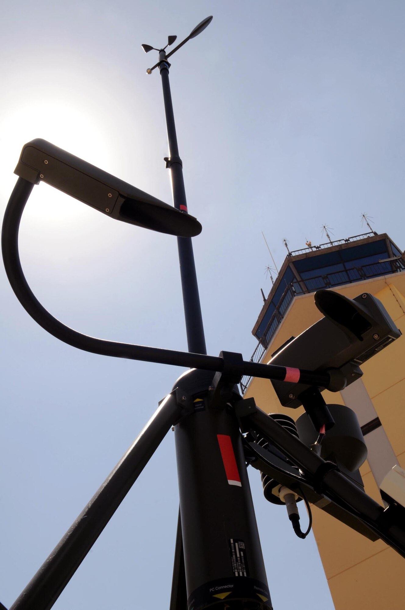 A Tactical Meteorological Observing System collects weather data in front of the 39th Operations Squadron air traffic control tower Aug. 25, 2010, at Incirlik Air Base, Turkey. (U.S. Air Force photo/Senior Airman Ashley Wood)