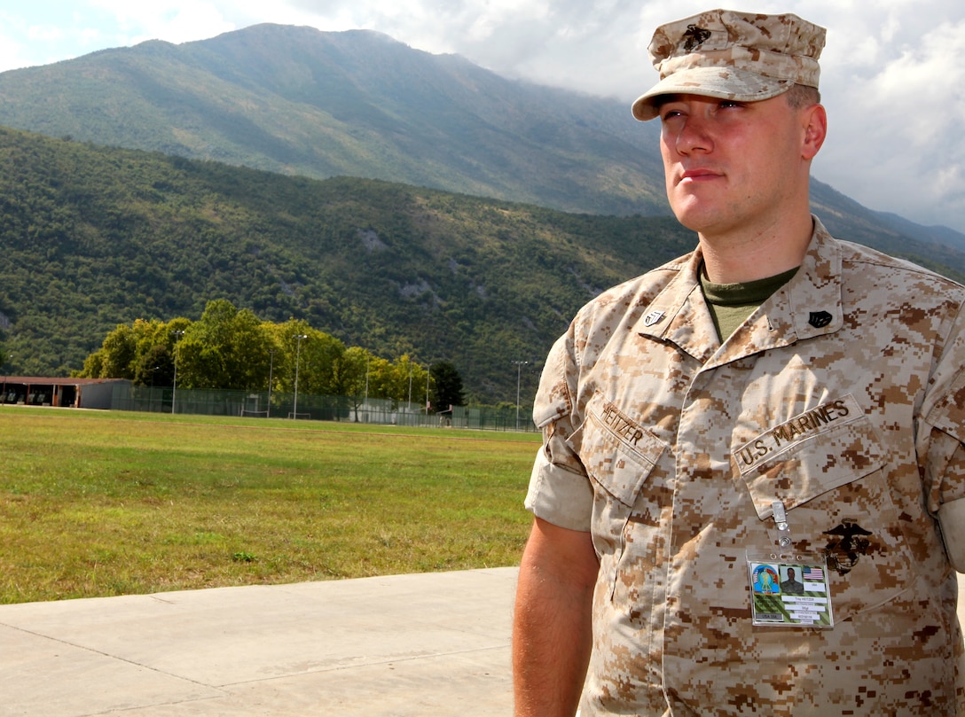 Staff Sgt. Troy J. Heitzer, training chief, personnel retrieval and processing company, Anacostia, Va. After a battle, attack or accident takes place in a combat zone, the Marines of Personnel Retrieval and Processing Company, Anacostia, Va., and Detachment PRP, Smyrna, Ga. are called in to collect any dead, process them and get them off of the battlefield.::r::::n::::r::::n::