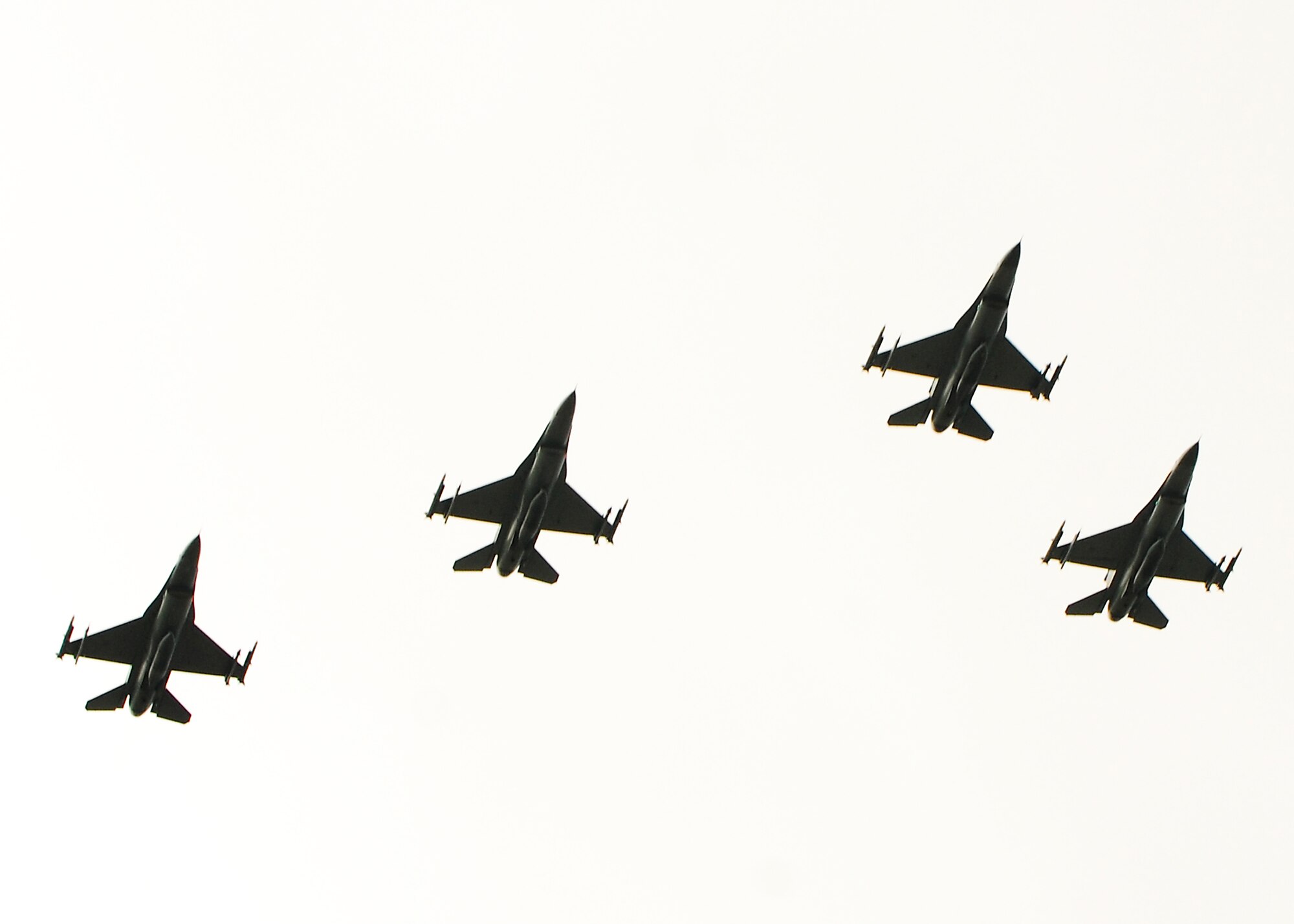 KUNSAN AIR BASE, Republic of Korea -- A flyover during the Sept. 11 Patriot Day Remembrance Ceremony took place here Sept. 10. The ceremony was in honor of the victims from Flights 11, 175, 77, 93, the Pentagon, the World Trade Center North and South tower employees, and emergency service workers, who were killed in the events in America Sept. 11, 2001. (U.S. Air Force photo/Senior Airman Ciara Wymbs)