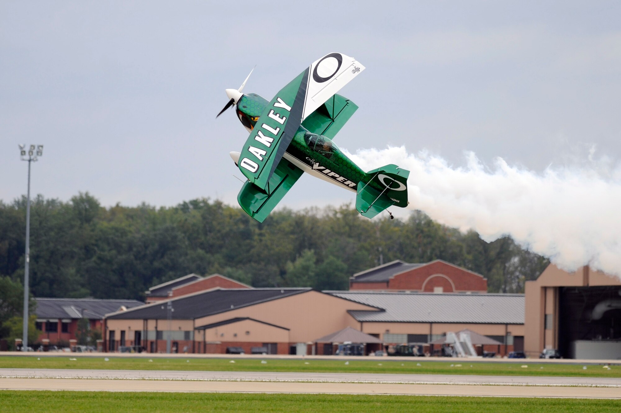SCOTT AIR FORCE BASE, Ill. -- A PITT S2S wows the crowd with flips and high-speed turns during the 2010 Airpower Over the Midwest Air Show Sept. 11. The event featured planes in the sky and planes on the ground along with many other displays showcasing military power from the past and present. (U.S. Air Force photo/Staff Sgt. Ryan Crane)
