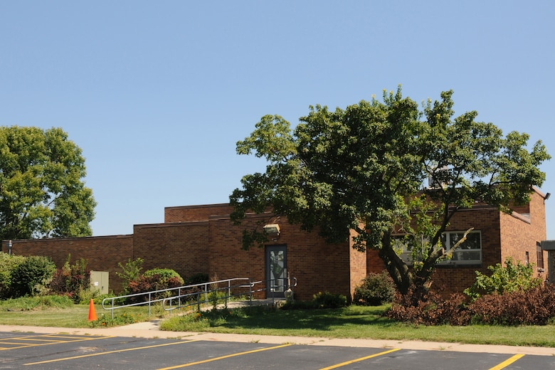 Building 107, at the 132nd Fighter Wing, Iowa Air National Guard Base, located at the Des Moines International Airport. Building 107, originally built in 1959, went through numerous remodels and was once home to the Flight Simulator, Recruiting, Finance, Comptroller, Contracting, Communications Flight, and Mission Support Group Commander.  The building was no longer needed after the tenants were relocated and is slated for destruction. (U.S. Air Force photo/Senior Master Sgt. Tim Day)(released)