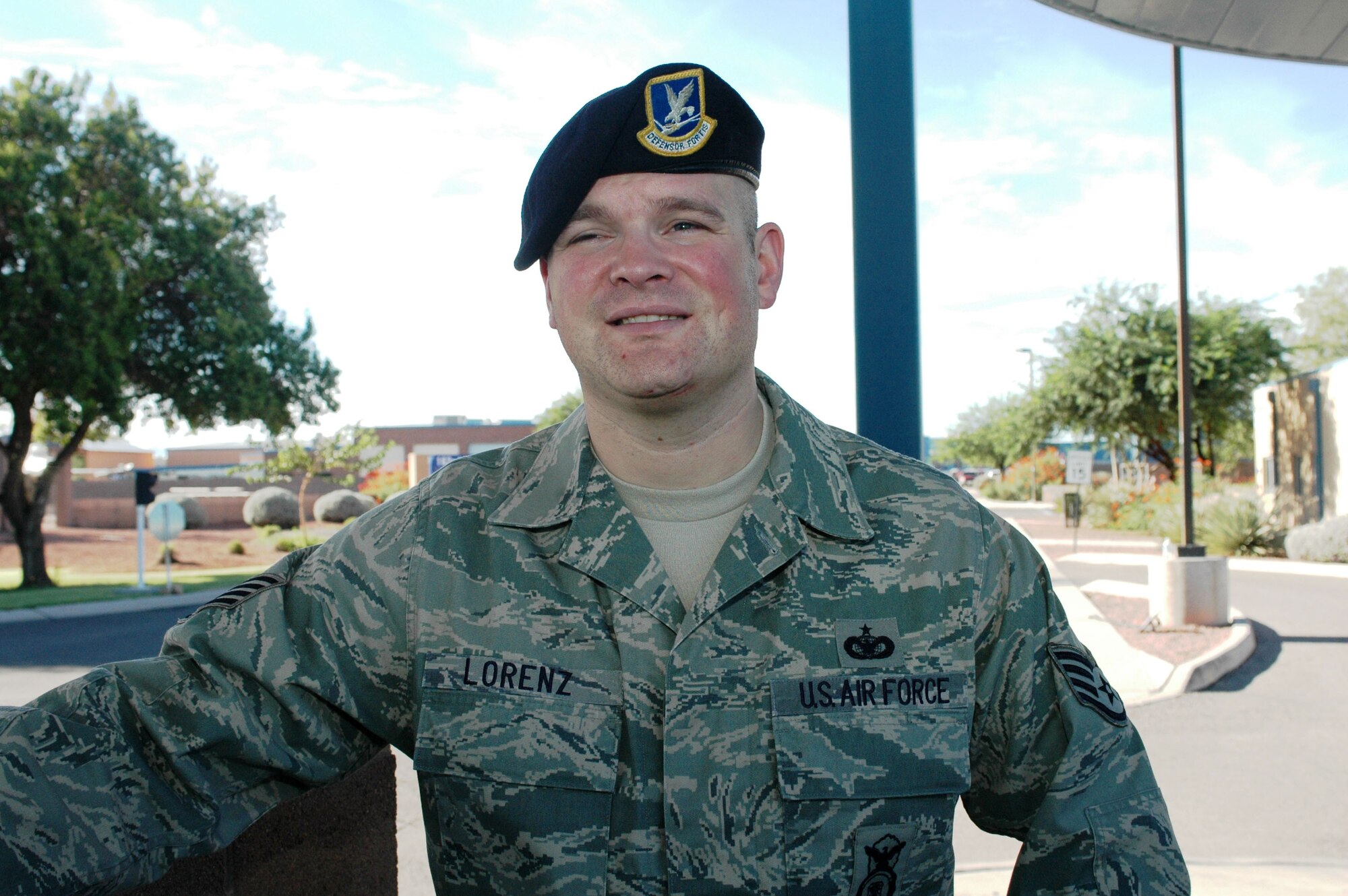 Staff Sgt. Andreas Lorenz, 162nd Security Forces Squadron - "I was sitting at my desk when I got the news that were being attacked. No one really knew what was happening, Then it all kind of cooled down and we began to understand. It was a bad day. I never really thought about joining the military before then." (Air Force photo by Airman 1st Class Krystal Tomlin)
