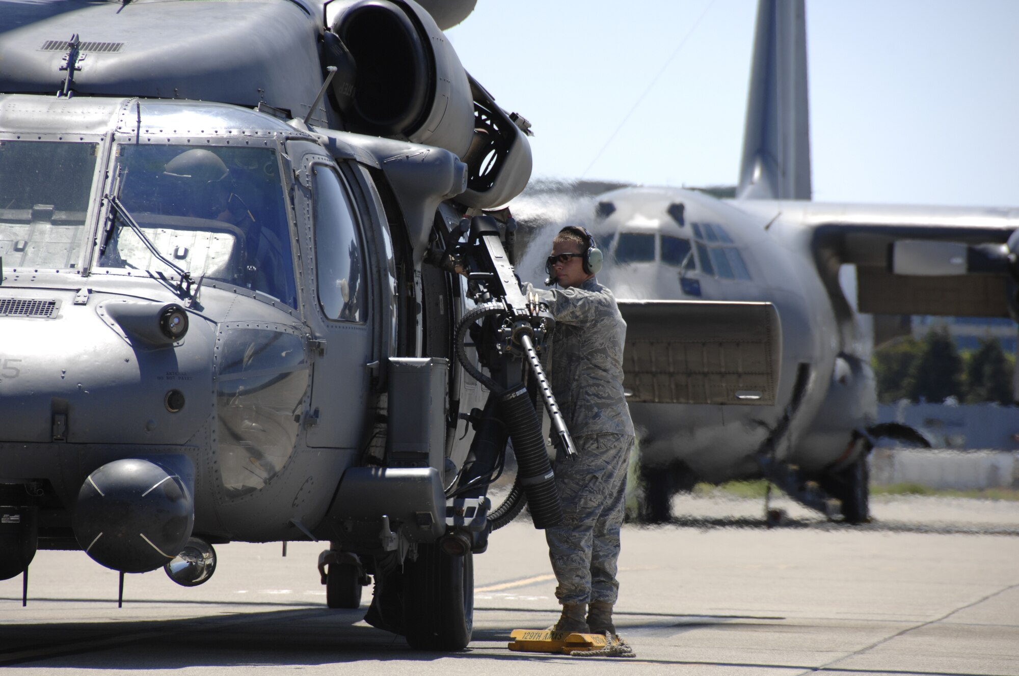 Senior Airman Josh Tidwell, a HH-60G Pave Hawk Helicopter flightline crew chief with the 129th Aircraft Maintenance Squadron is featured as this month's Portrait of a Professional. (Air National Guard photo by Master Sgt. Dan Kacir)
