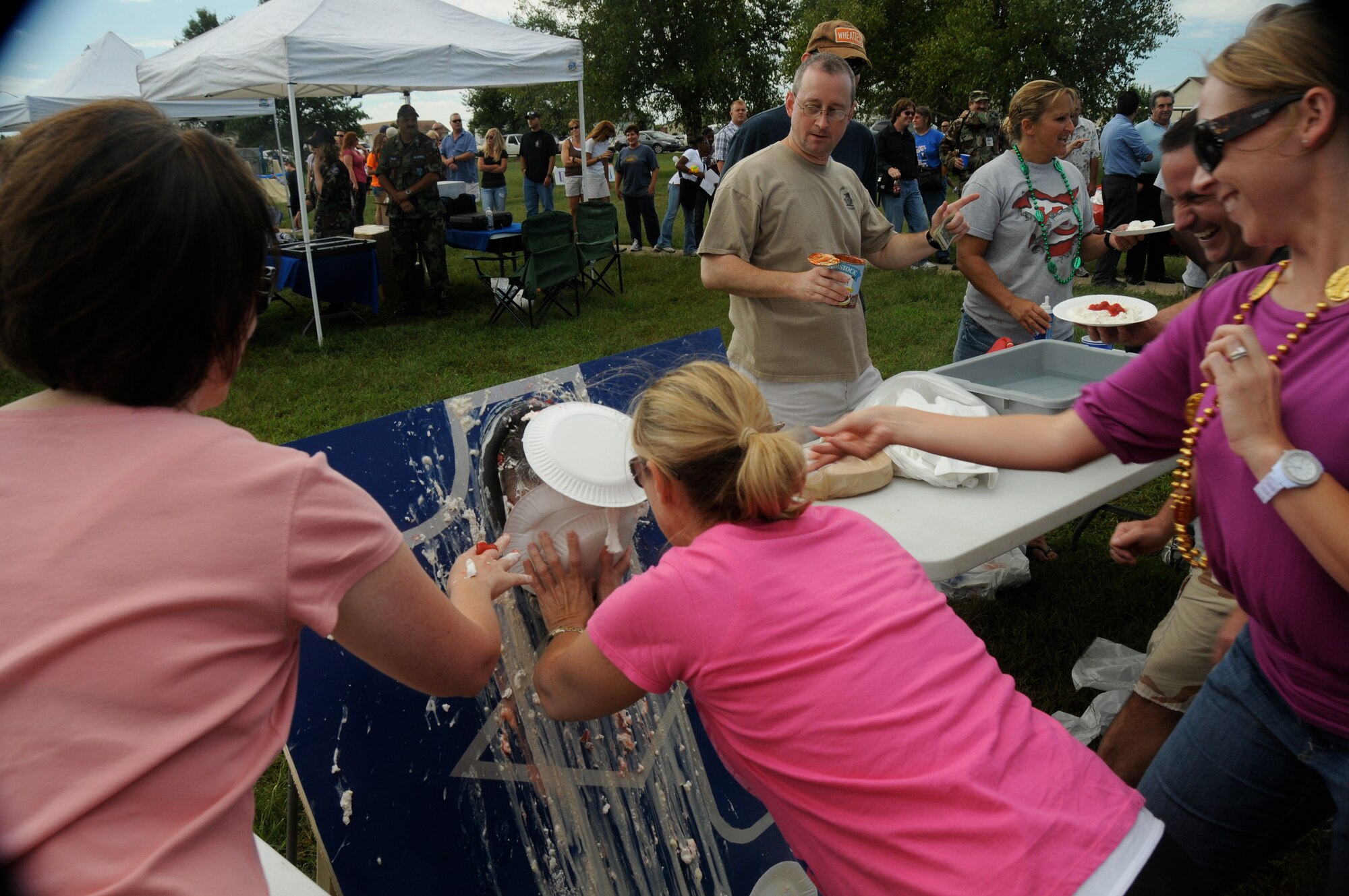 Brian Landry of Beaux Hawg BBQ stirs a pot of jambalaya at the 442nd Fighter Wing picnic Sept. 11, 2010. Reservists and their families were able to participate in a chip-over-the-pond tournamant, trap and skeet competition and watch military working dog demonstrations. Beaux Hawg BBQ spent nearly 18 hours smoking donated pulled pork, brisket and babyback ribs for the picnic. The 442nd FW is an A-10 Thunderbolt II Air Force Reserve unit at Whiteman Air Force Base, Mo. (U.S. Air Force photo/Staff Sgt. Tom Talbert)