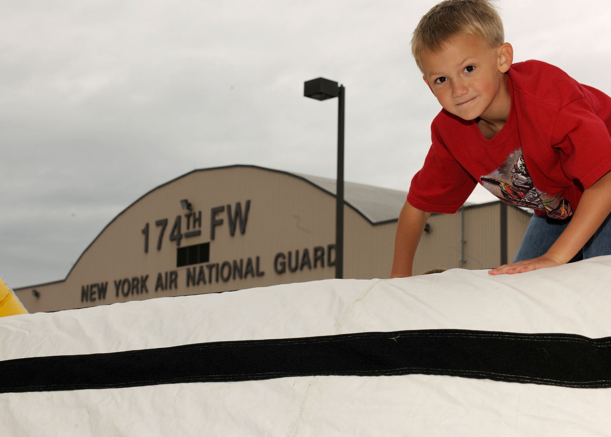 The 174th Fighter Wing New York Air National Guard held its annual family day full of events and games for its friends and family at Hancock Field, Syracuse NY, on 12 Sept 2010. This gives unit members families a chance to come out and see what goes on at Hancock Field. (U.S. Air Force photo by SSgt Ricky Best\RELEASED)