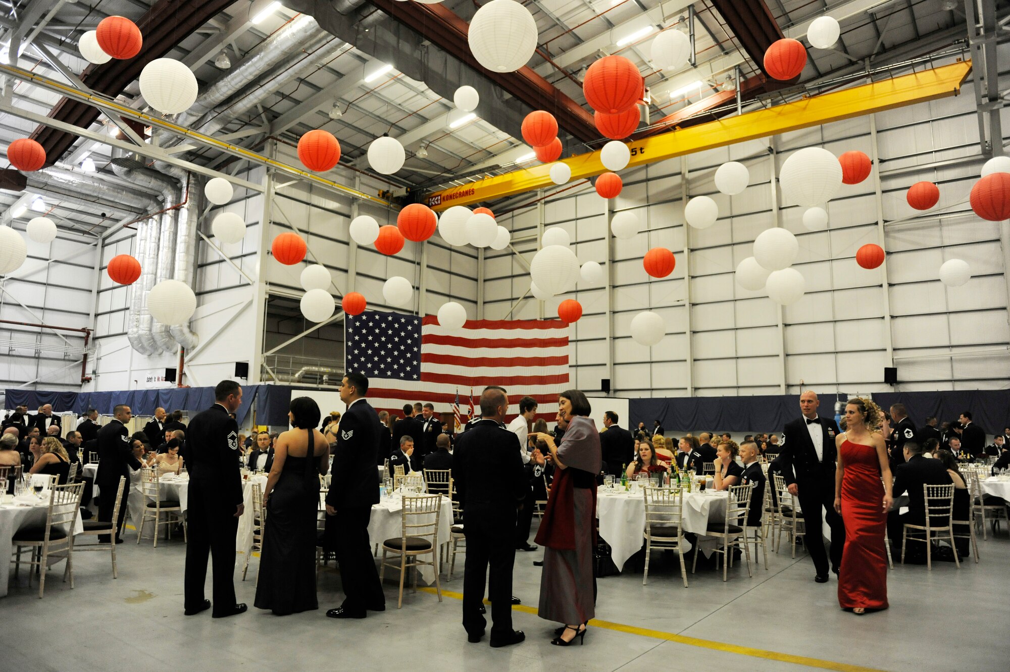 ROYAL AIR FORCE MILDENHALL, England – Attendees socialize during the Air Force Ball, Sept. 11, 2010. This year’s ball was a joint celebration for both RAFs Mildenhall and Lakenheath. (U.S. Air Force photo/Airman 1st Class Lausanne Morgan)