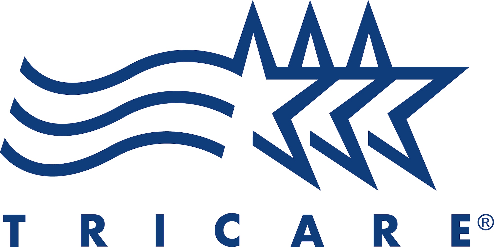 TRICARE Logo - Blue.  FALLS CHURCH, Va. – The TRICARE name and logo are now registered trademarks of TRICARE Management Activity. The U.S. Patent and Trademark Office requires that the trademark be used in its correct format, without variation.  This image is 8x4 inches @ 300 ppi.