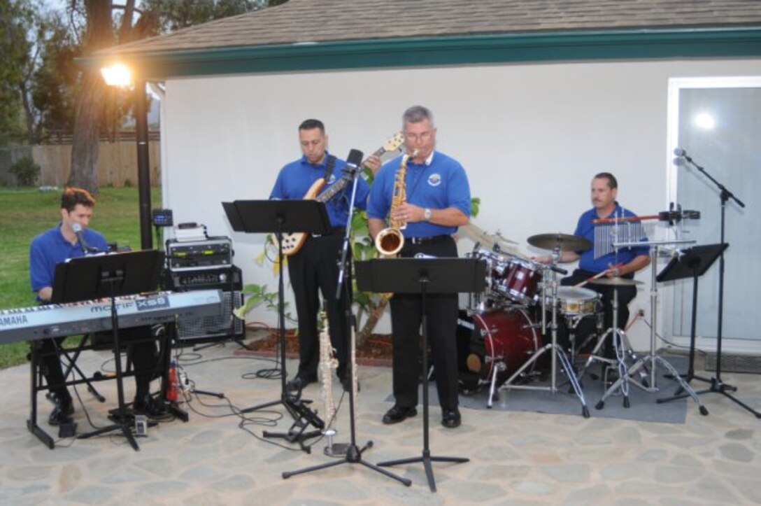 Air National Guard Band of the Southwest performs at an evening welcome reception for the Thunderbirds before the 2010 Point Mugu Air Show.