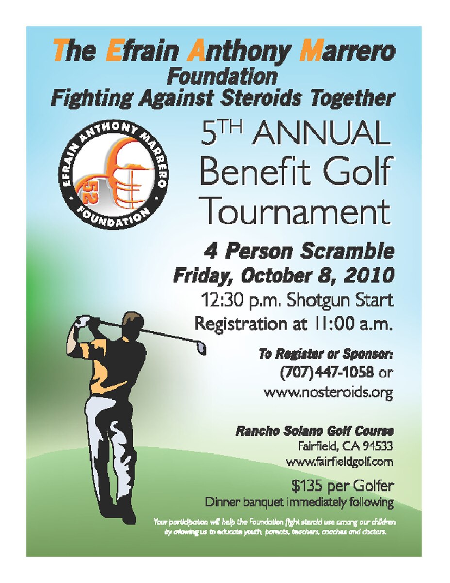 Golf tournament raises awareness about steroids, deadline to sign-up  approaches > 349th Air Mobility Wing > Article Display