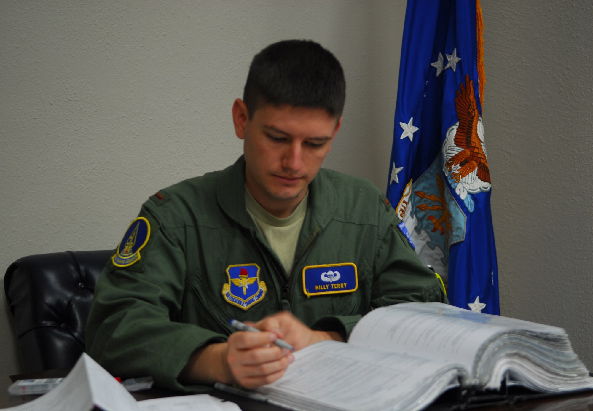 VANDENBERG AIR FORCE BASE, Calif. – 2nd Lt. Billy Terry, a 392nd Training Squadron missileer student, is slated to have his research, conducted at the United States Air Force Academy, published in the October issue of Astroparticle Physics. Lieutenant Terry is on track to graduate from missileer training at the 392nd TRS on Oct. 12. (U.S. Air Force photo/Senior Airman Steve Bauer)