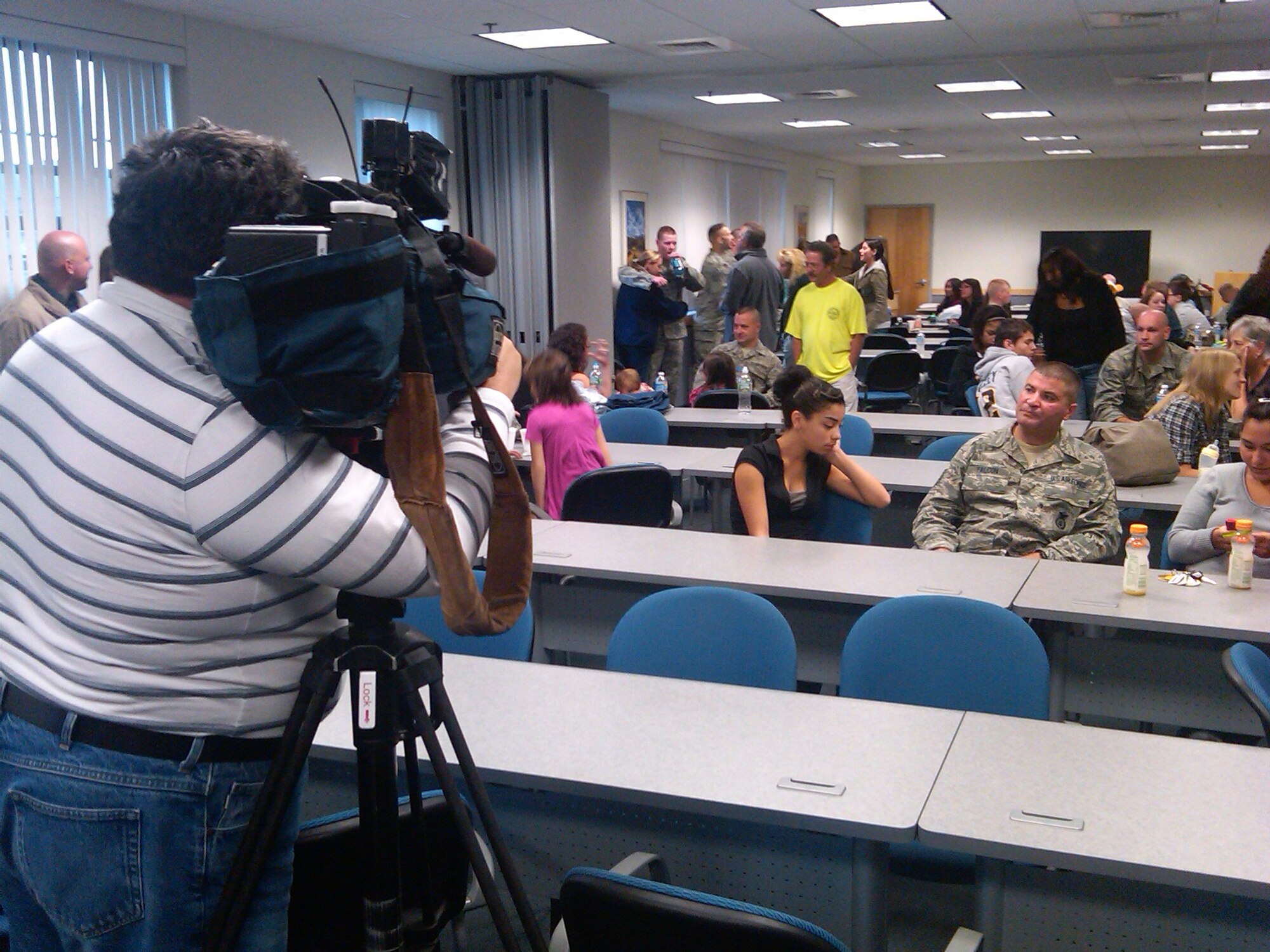 Westover Security Forces Squadron members deployed to Afghanistan Monday. Local media attended the event capturing heart-felt goodbyes, and interviewing squadron members and families.