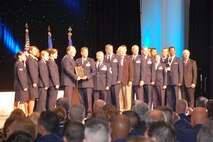 Airmen of the 916th Air Refueling Wing stand with Lt. Gen. Charles Stenner at the Air Force Association Conference on Sept. 14, 2010. Col. Randy Ogden, 916th commander, accepted the plaque for Best Reserve Wing during an opening ceremony that kicked off the annual air and space conference. (USAF photo by Mr. JD Mann)