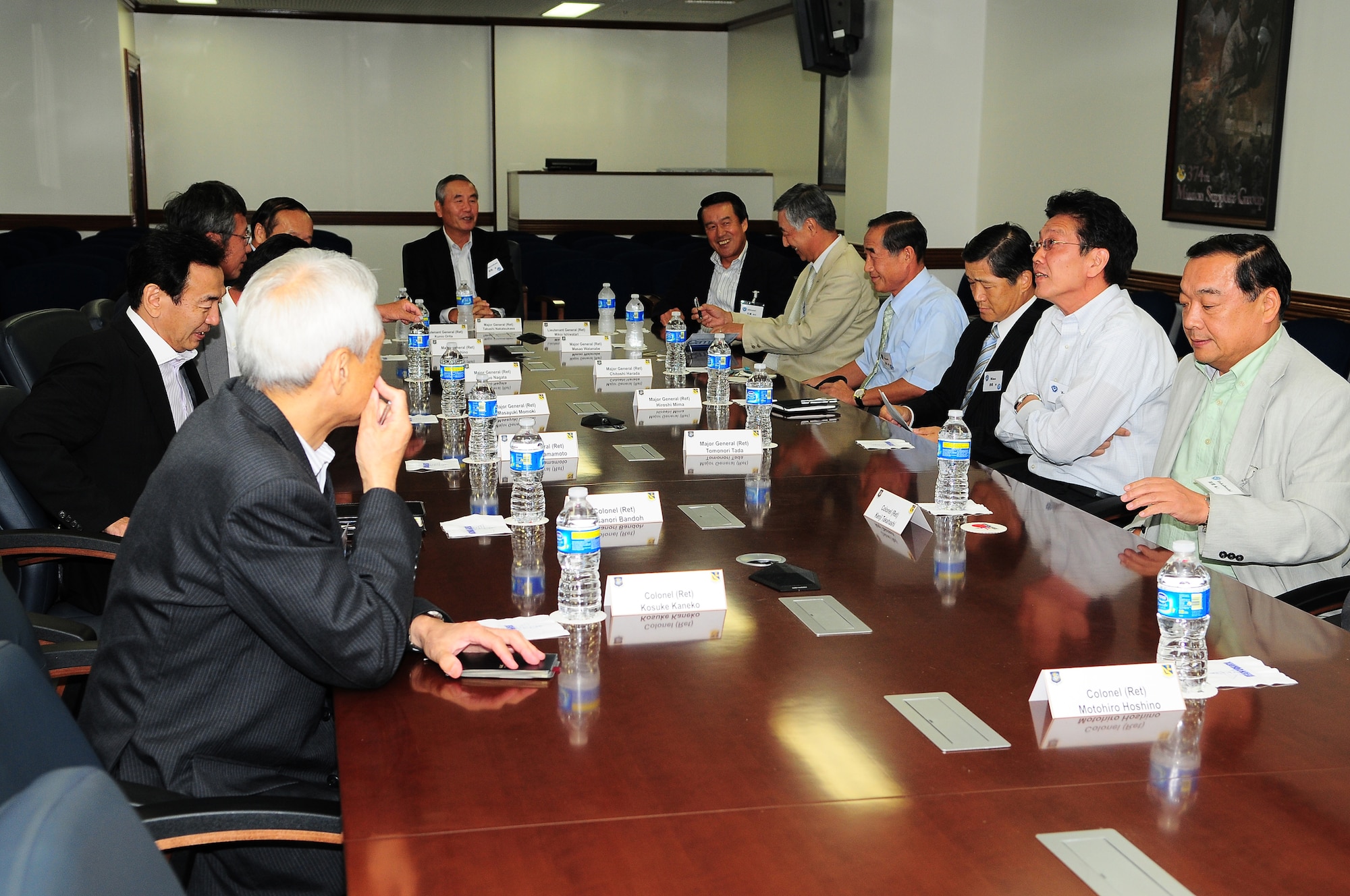 YOKOTA AIR BASE, Japan -- Japan Air Force Goodwill Association members visited Yokota Air Base today to deepen their understanding of the organizational structure and mission of the United States Forces Japan and to receive up to date information.(U.S. Air Force photo by Staff Sgt. Stacy Moless)