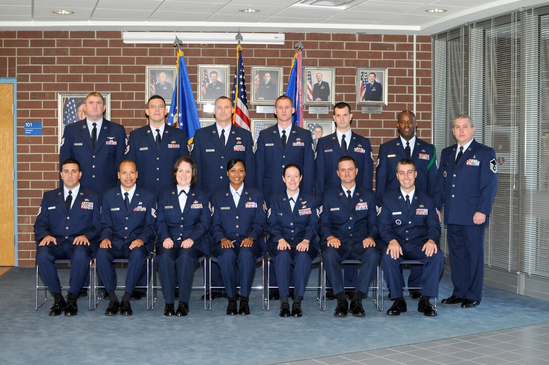 McGHEE TYSON AIR NATIONAL GUARD BASE, Tenn. - NCO Academy Class 10-8, K-Flight, gathers at The I.G. Brown Air National Guard Training and Education Center here, Sept. 13, 2010.  (U.S. Air Force photo by Master Sgt. Kurt Skoglund/Released)