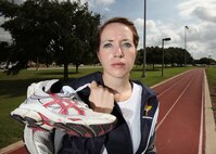 A member of the Air Education and Training Command marathon team, Staff Sgt. Angela Studer will run the Air Force 10K Sept. 17. Sergeant Studer is with the 59th Medical Logistics and Readiness Squadron. (U.S. Air Force photo/Robbin Cresswell)