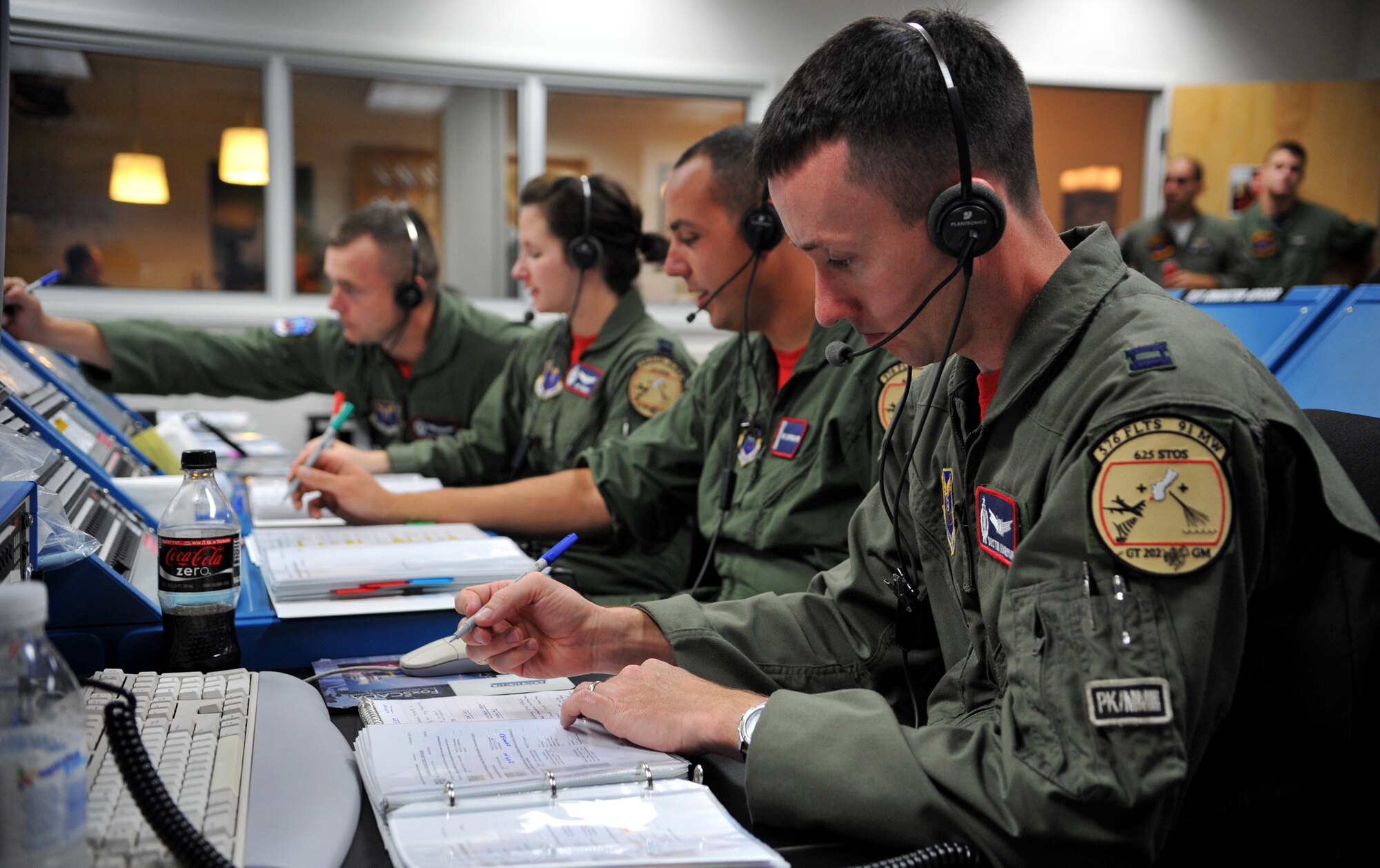 VANDENBERG AIR FORCE BASE, Calif. -- Launch team members from the 576th Flight Test Squadron conduct pre-flight operations for a Minuteman III intercontinental ballistic missile launch here Friday, Sept. 17, 2010. The launch tested the missiles operational effectiveness, readiness and accuracy. (U.S. Air Force photo/Senior Airman Andrew Lee)