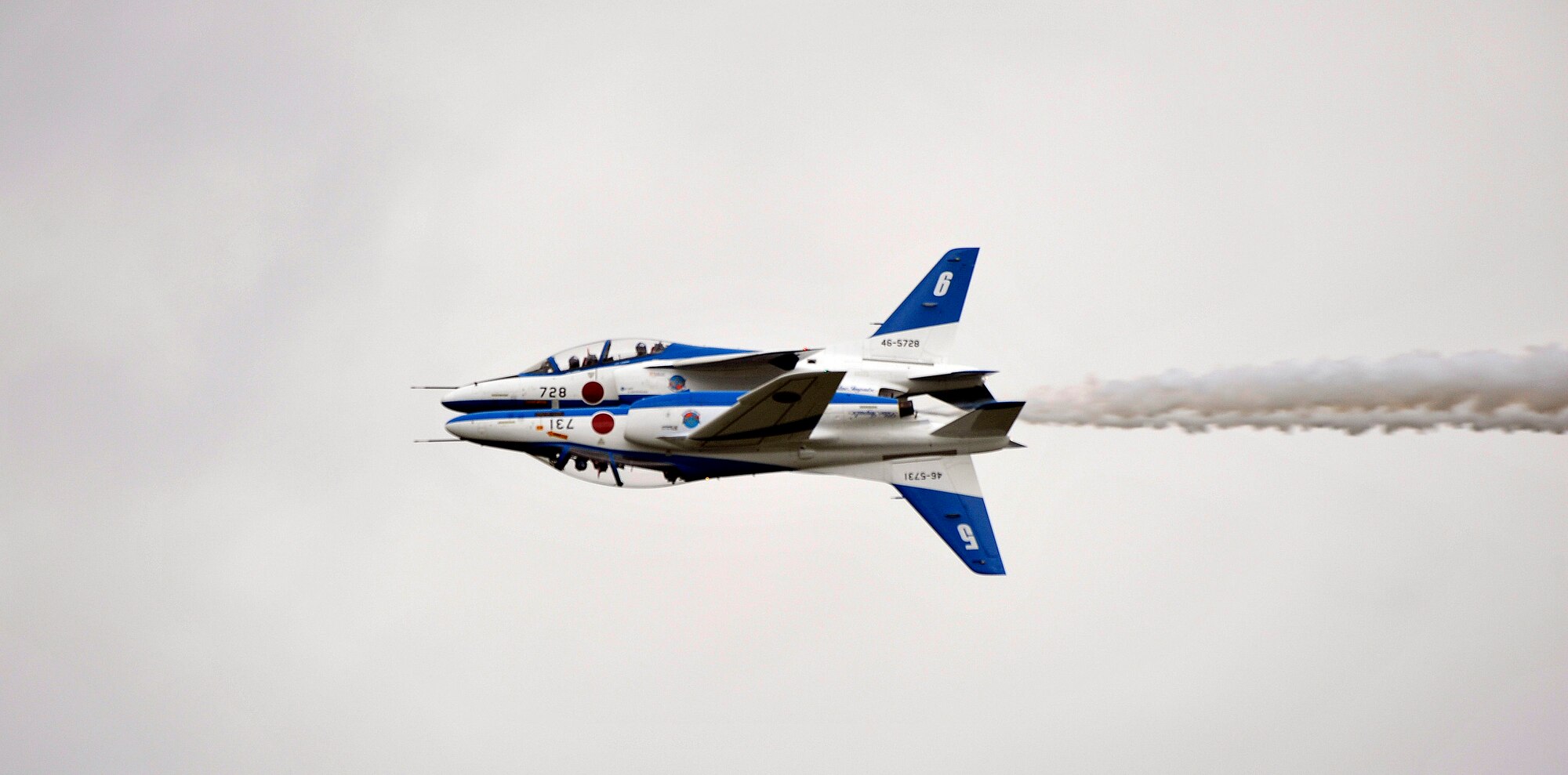 Members of the Japanese demonstration team Blue Impulse perform an aerial demonstration during Misawa Air Festival 2010 Sept. 19, at Misawa Air Base, Japan. (U.S. Air Force photo by Staff Sgt. Chad Strohmeyer/Released)
