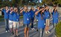 CAMP WILLIAMS, Utah - Students salute the flag as it is being raised at a flag ceremony during the Utah National Guard's Freedom Academy 2010.  Students learned the importance of the flag in regards to their freedom during the week-long leadership retreat.  (U.S. Air Force photo by Airman 1st Class Emily Hulse)