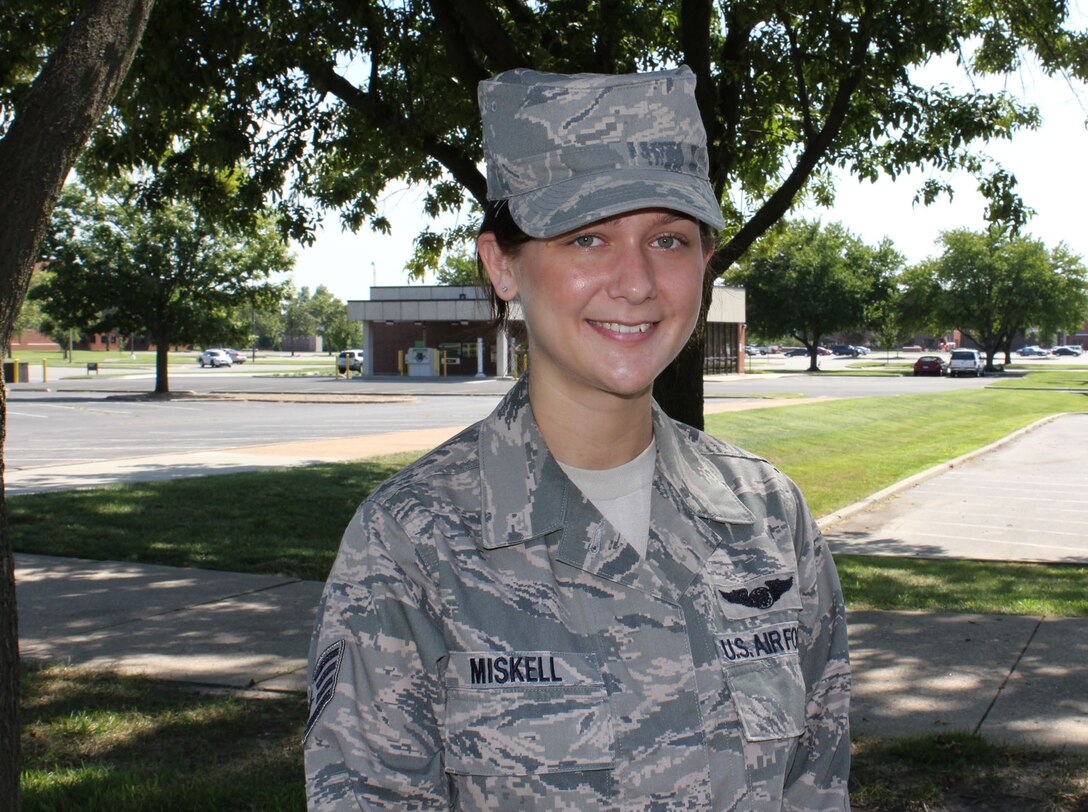 The wing Gateway newspaper staff recently asked Air Force Reservists:  "What are you doing to stay fit?"  932nd Airlift Wing member Staff Sgt. Aubrey Miskell said, "I love to swim and hike in national parks while traveling."  (U.S. Air Force photo/Tech. Sgt. Dan Oliver)