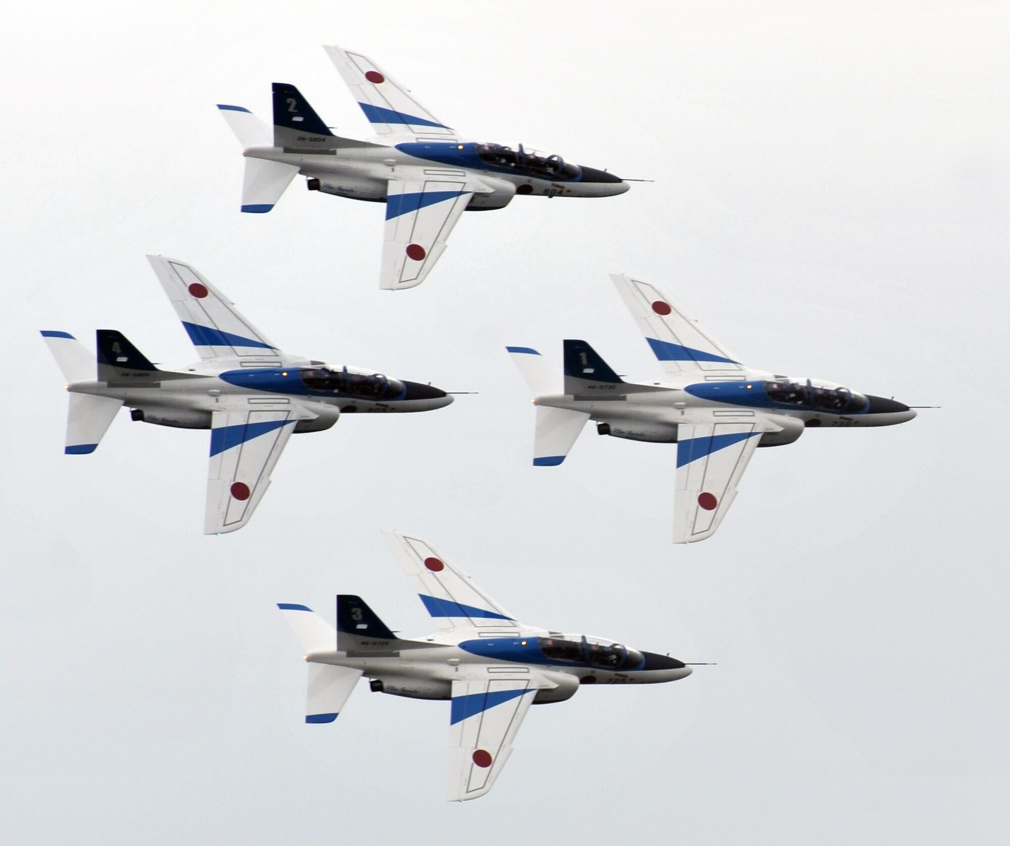 The Japan Air Self-Defense Force Blue Impulse aerial demonstration team flies in formation during the Misawa Air Festival Sept. 19, 2010, at Misawa Air Base, Japan. (U.S. Air Force photo/Tech. Sgt. Russell McBride)