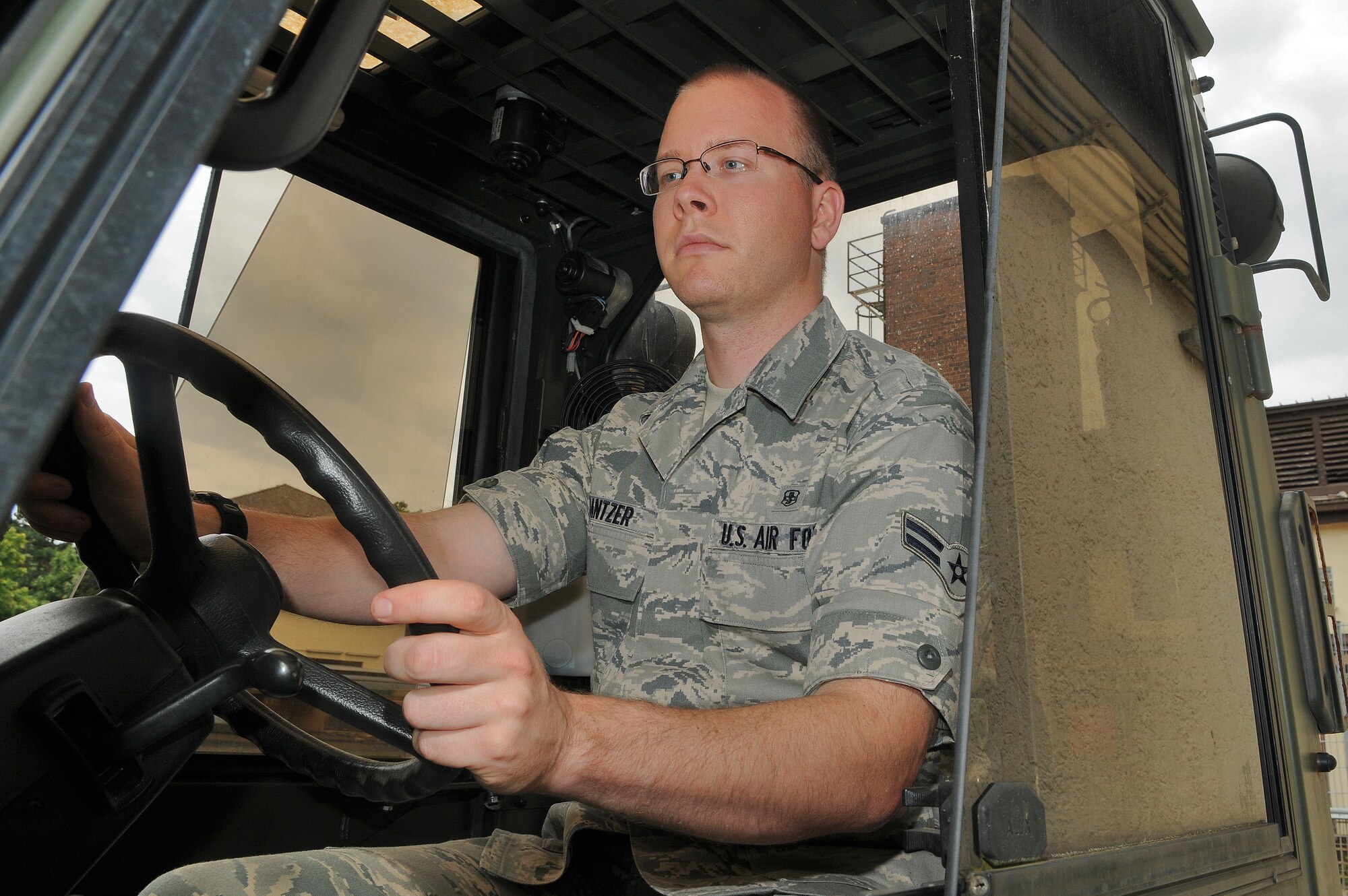 SPANGDAHLEM AIR BASE, Germany – Airman 1st Class Anthony Dantzer, 52nd Medical Support Squadron medical logistics warehouse technician, is the 52nd Fighter Wing Top Saber Performer for the week of Sep. 17-23. (U.S. Air Force photo/Senior Airman Nick Wilson)