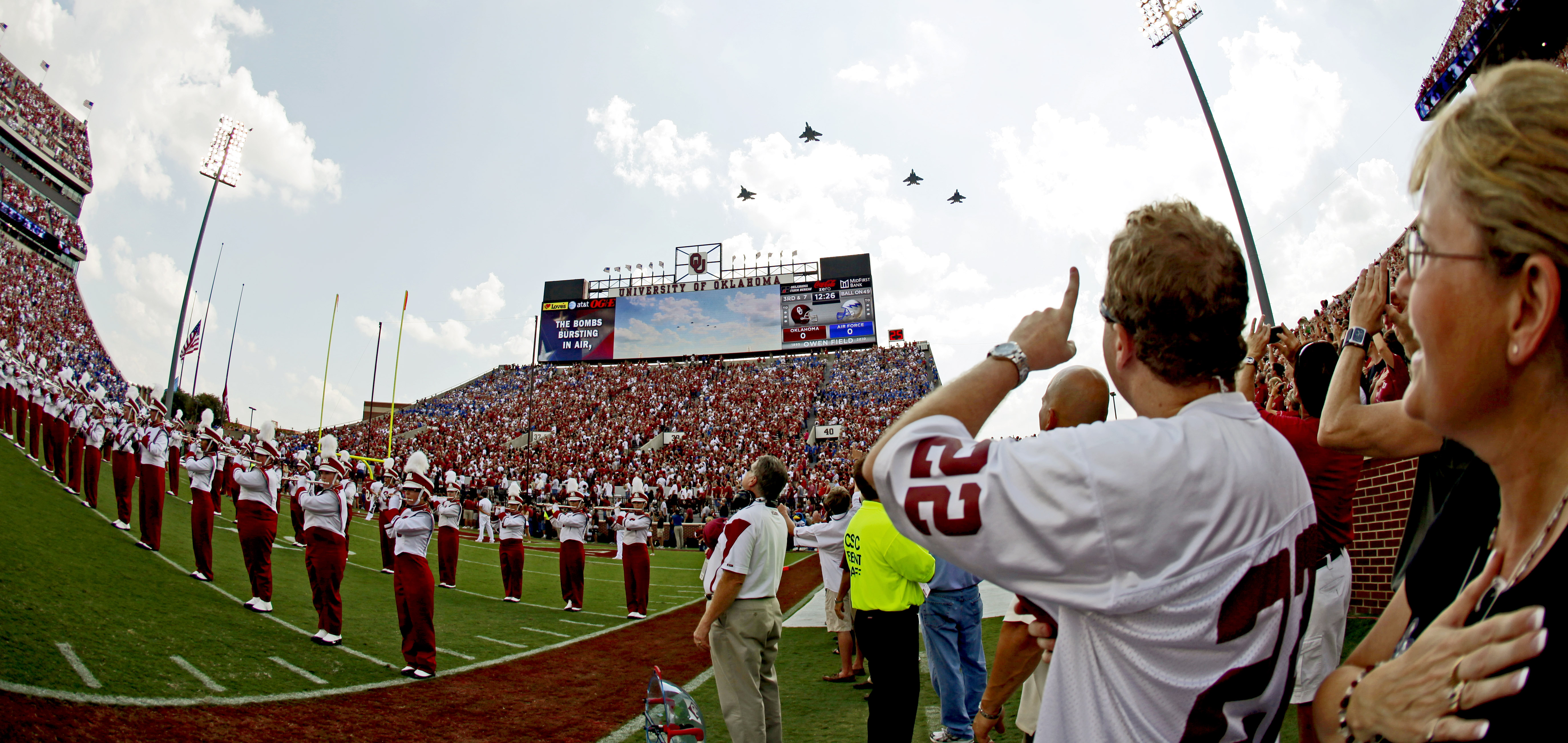 Gunfighters Kickoff Oklahoma Vs Air Force Football Game
