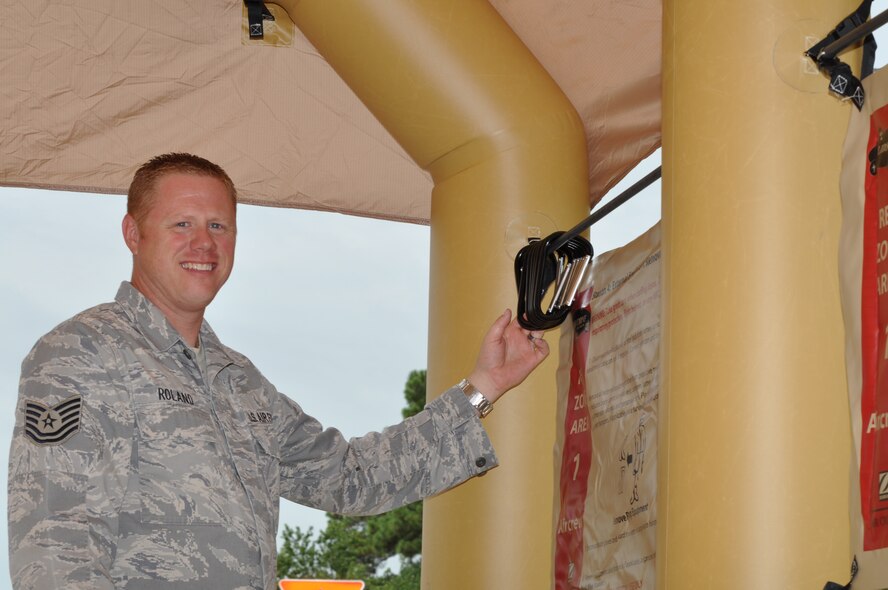 Tech. Sgt. William Roland of 916th Operations Support Squadron was named Non-commissioned Officer of the Quarter. Sergeant Roland works in aircrew flight equipment. (USAF photo by MSgt. Wendy Lopedote, 916ARW/PA)