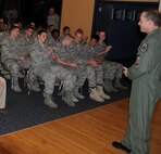 LAUGHLIN AIR FORCE BASE, Texas – Airmen who reside in Laughlin’s enlisted dormitories react to the news that their Basic Allowance for Subsistence will soon be doubling. Laughlin will be the only Air Force Base where unaccompanied Airmen receive the additional BAS. (U.S. Air Force photo by Airman 1st Class Blake Mize) 