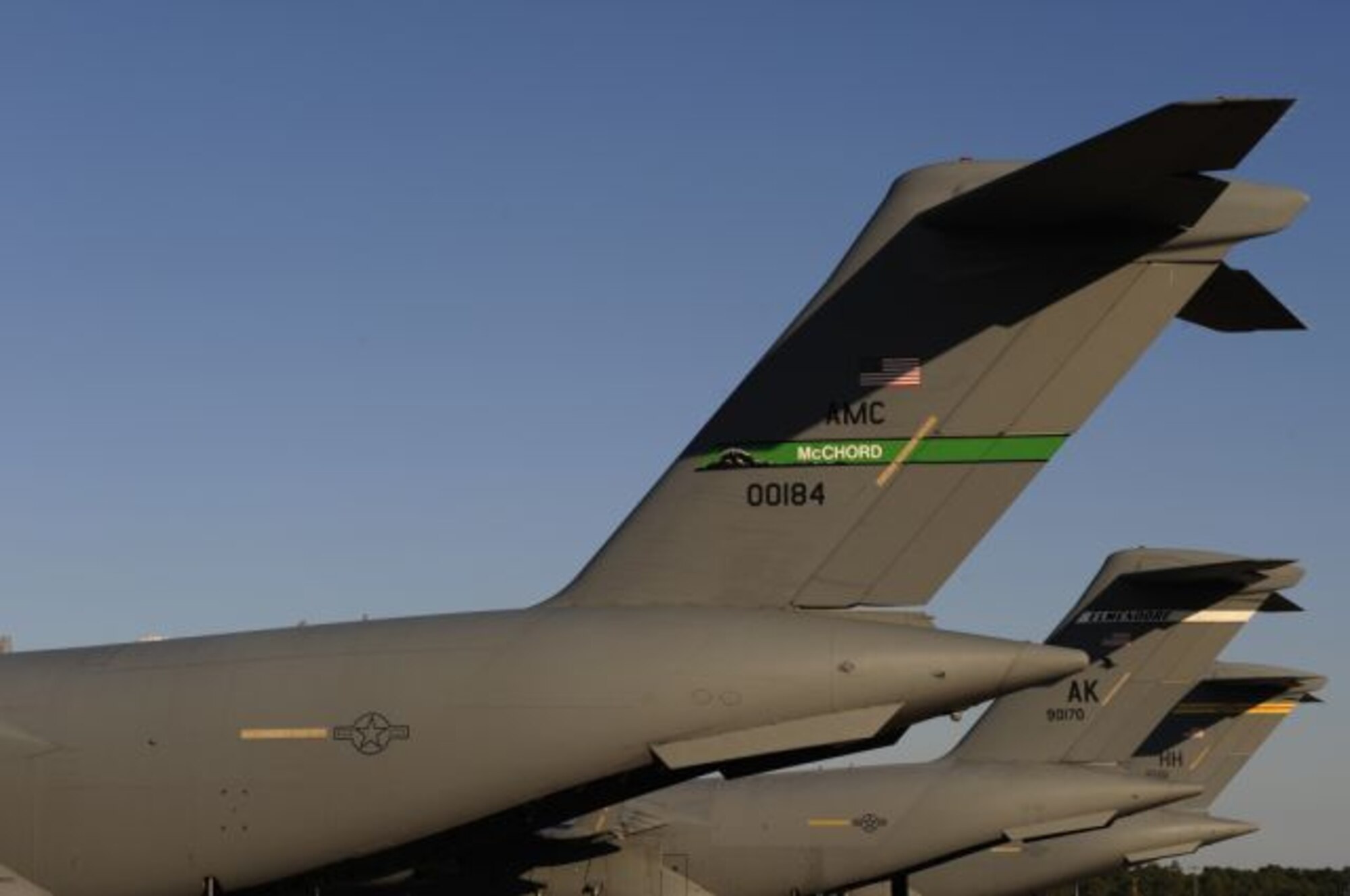 A C-17 Globemaster III from Charleston AFB, SC is stands ready for the loading of U.S. Soldiers to conduct a personnel drop over Fort Bragg NC, during Joint Forcible Entry Exercise Sunday, 13 September 2010, Pope Air Force Base, N.C.. Joint Forcible Entry Exercise is a training event held six times a year in order to enhance cohesiveness between the Air Force and Army by executing large-scale heavy equipment and troop movements for real world contingencies. (U.S. Air Force photo/Tech. Sgt. DeNoris A. Mickle)