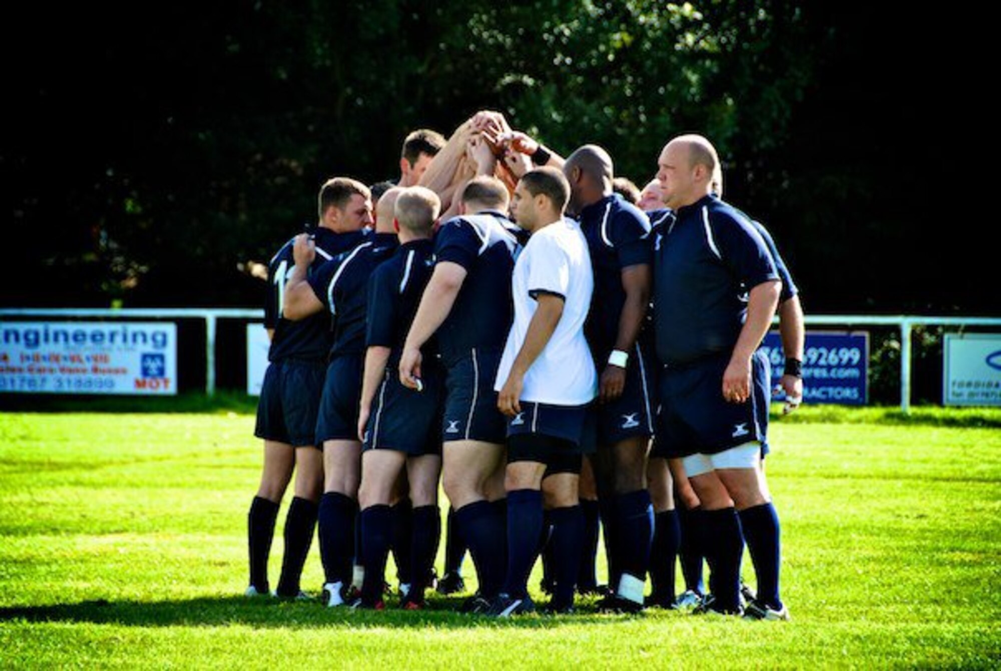 Molesworth Maulers huddle before their game on Sept. 11, 2010.  