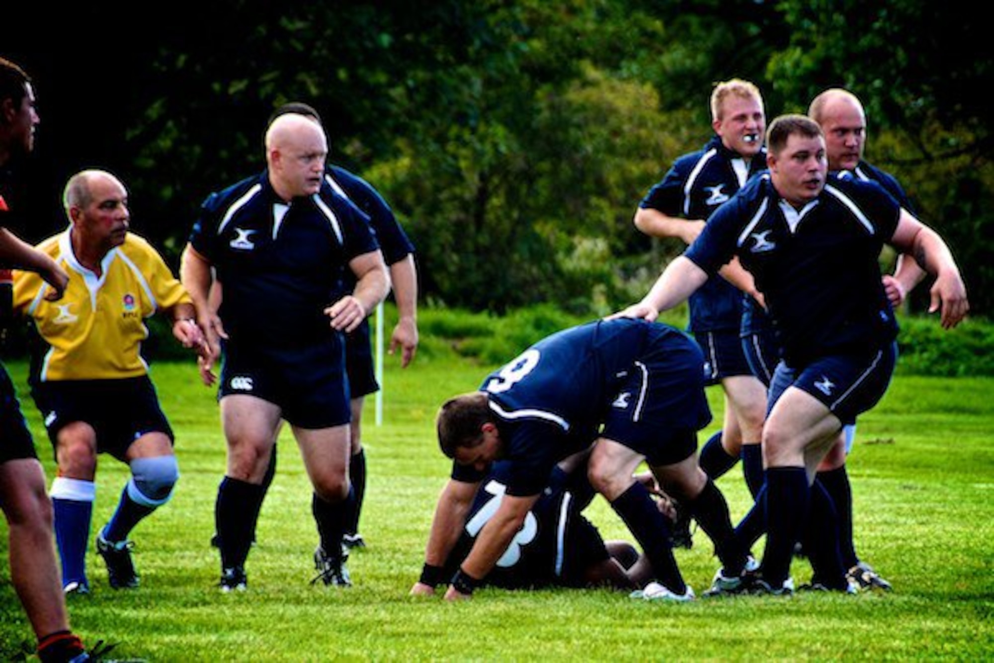 Molesworth Maulers (right) against Biggleswade Rugby Club during their game on Sept. 11, 2010.  