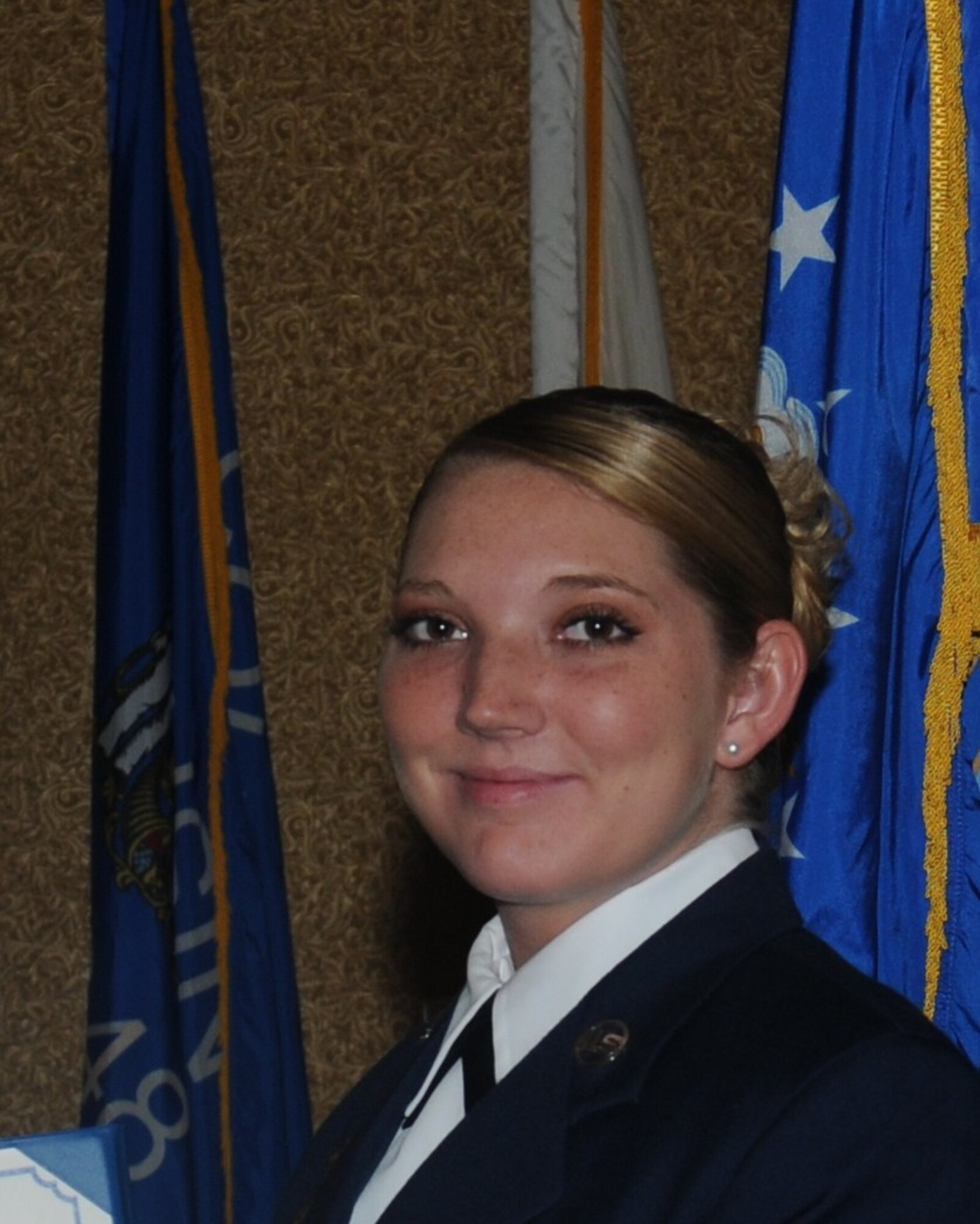 Class 10-7 Airman Leadership School graduate Senior Airman Senior Airman Chrissta Koutsovalas, 14th SFS.
