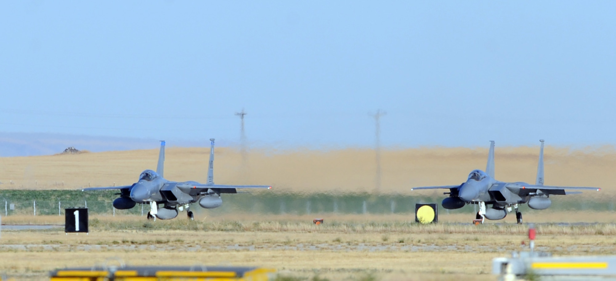 MOUNTAIN HOME AIR FORCE BASE, Idaho – The last two F-15C Eagles, assigned to the 390th Fighter Squadron, prepare to make their final departure Sept 23. The jets will become part of the Florida Air National Guard’s 125th Fighter Wing, stationed in Jacksonville. The first F-15C arrived here in February of 1992, and the last two will leave September 23rd, 2010 after more than 18 years of flying the Idaho skies from Mountain Home Air Force Base. (U.S. Air Force photo by Senior Airman Debbie Lockhart)