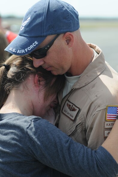 Charlotte, N.C. -- Families welcome home 145th Airlift Wing Airmen returning from thier deployment to Afghanistan. Photo by Tech. Sgt. Brian E. Christiansen.