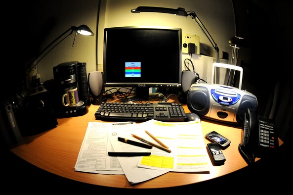 October is Energy Awareness Month. Ramstein's 86th Civil Engineer Squadron encourages Airmen that work and live on base to conserve energy at all possible times. There are several steps you can take to be more efficient with energy, such as turning off computer moniters after the work day. (U.S. Air Force Photo by Airman 1st Class Ciara M. Travis)